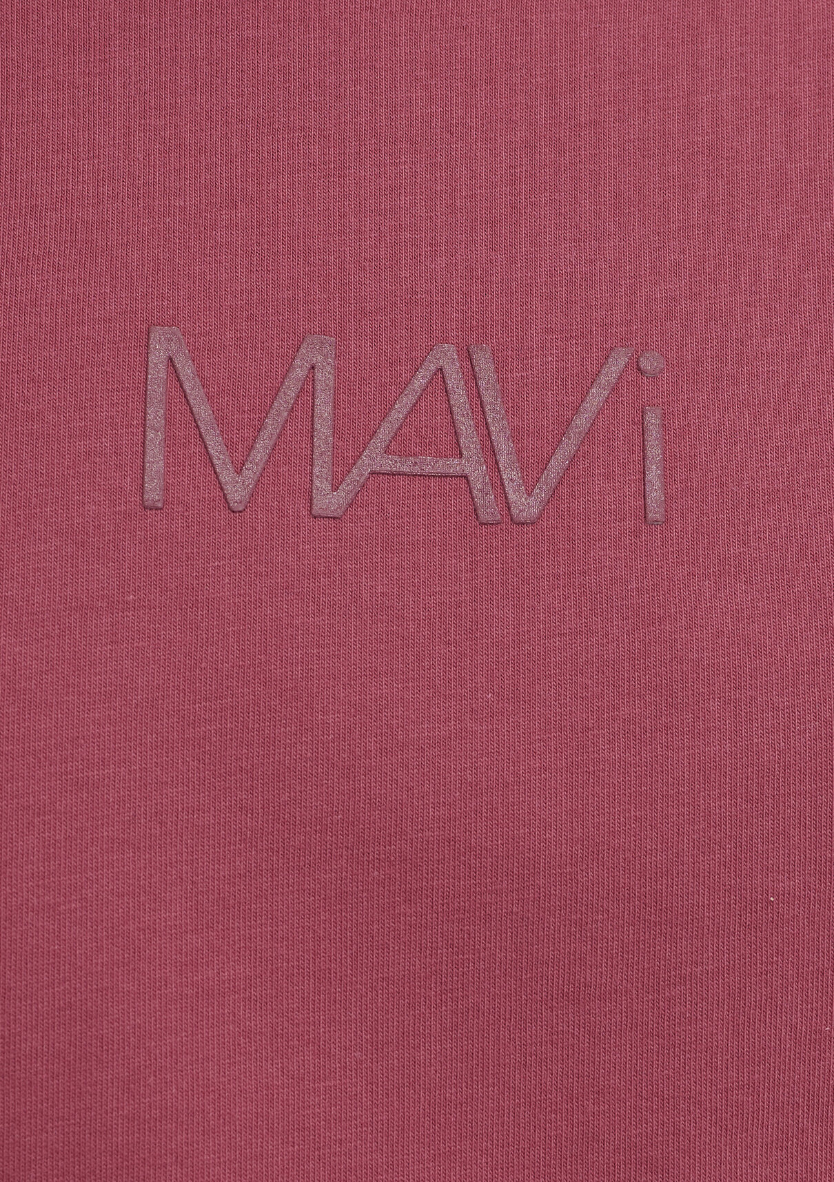 Mavi Logo Baskılı Pembe Tişört görsel 7