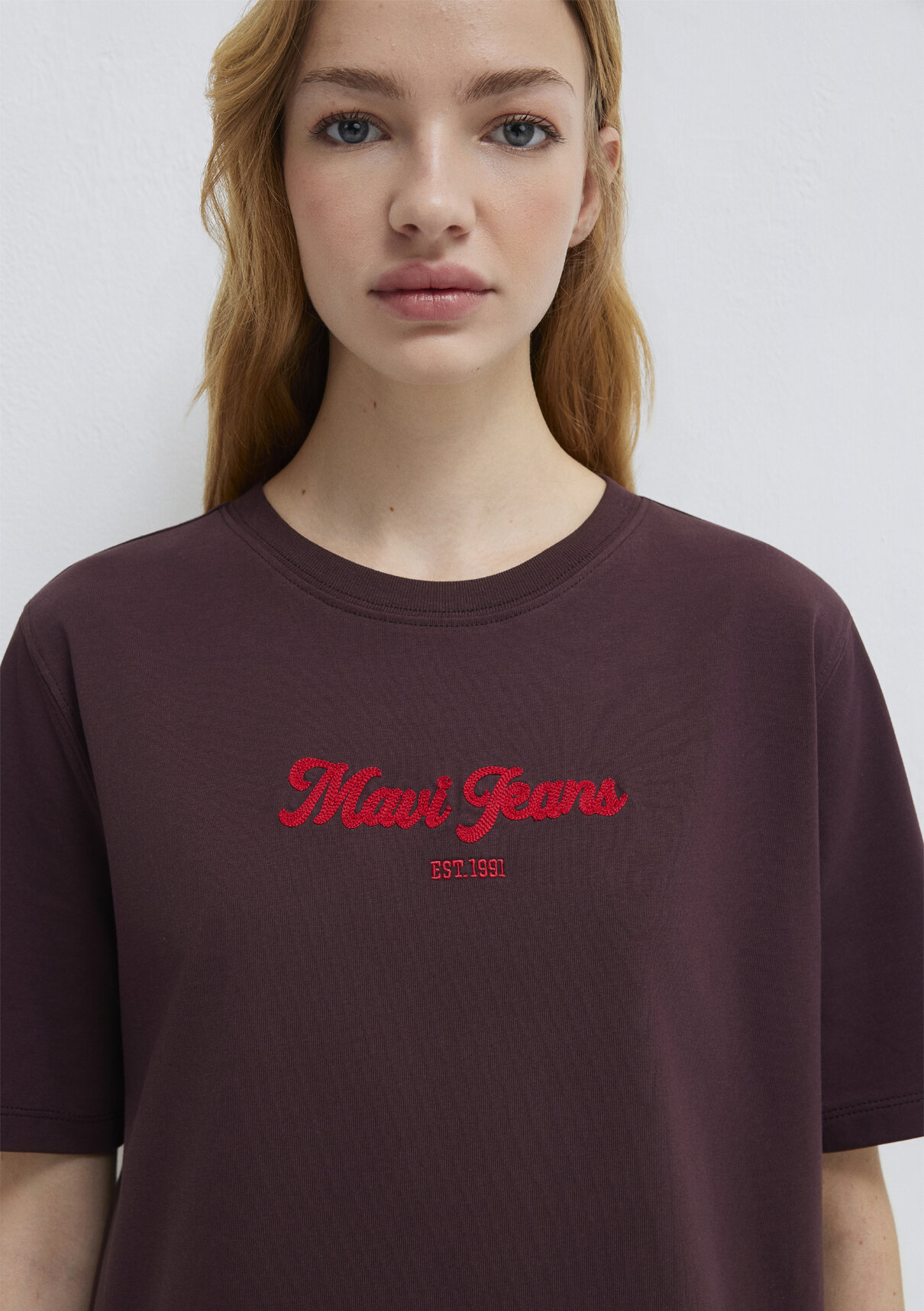 Mavi Jeans Baskılı Bordo Tişört görsel 6