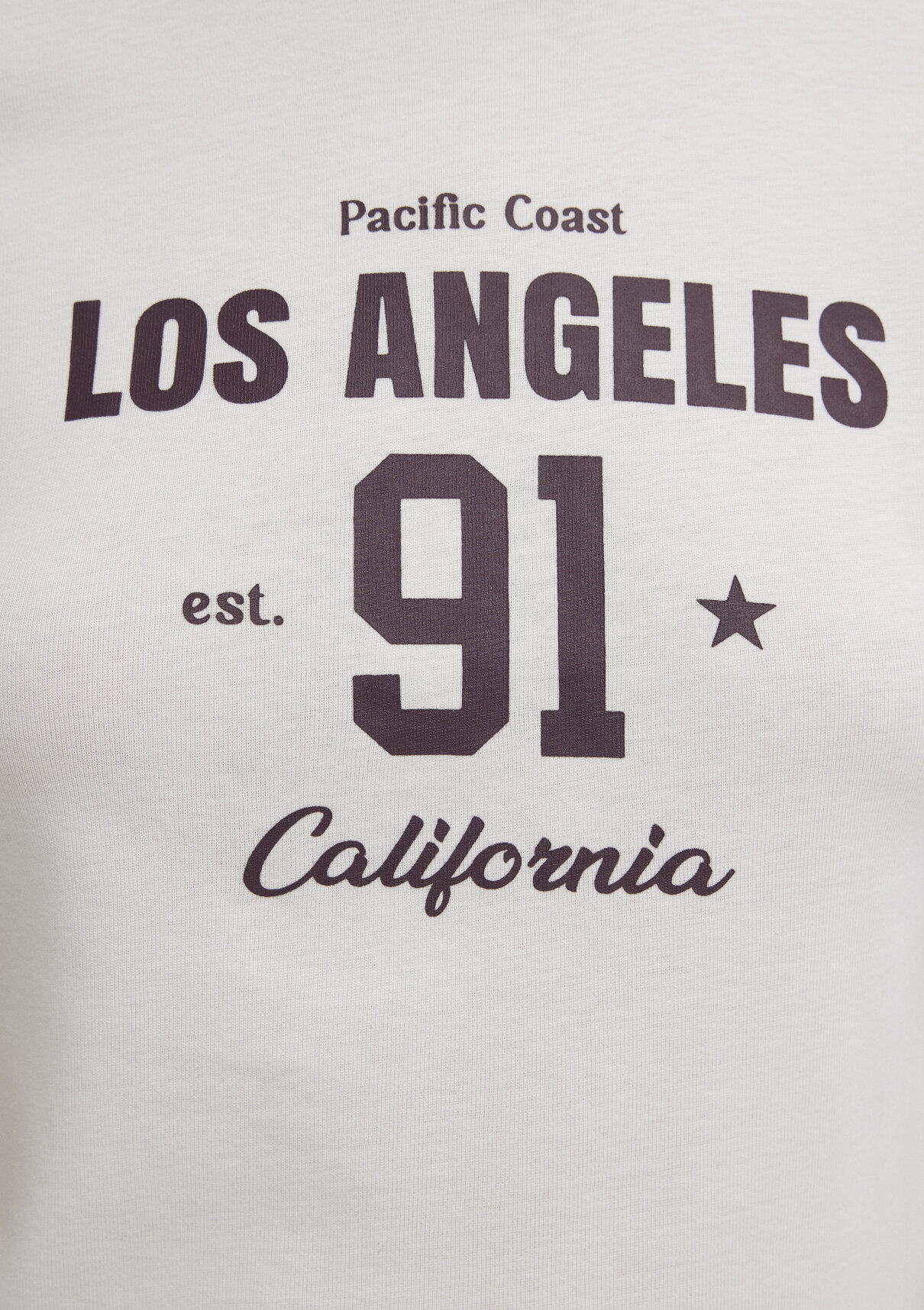 Mavi Los Angeles Baskılı Ekru Tişört görsel 7