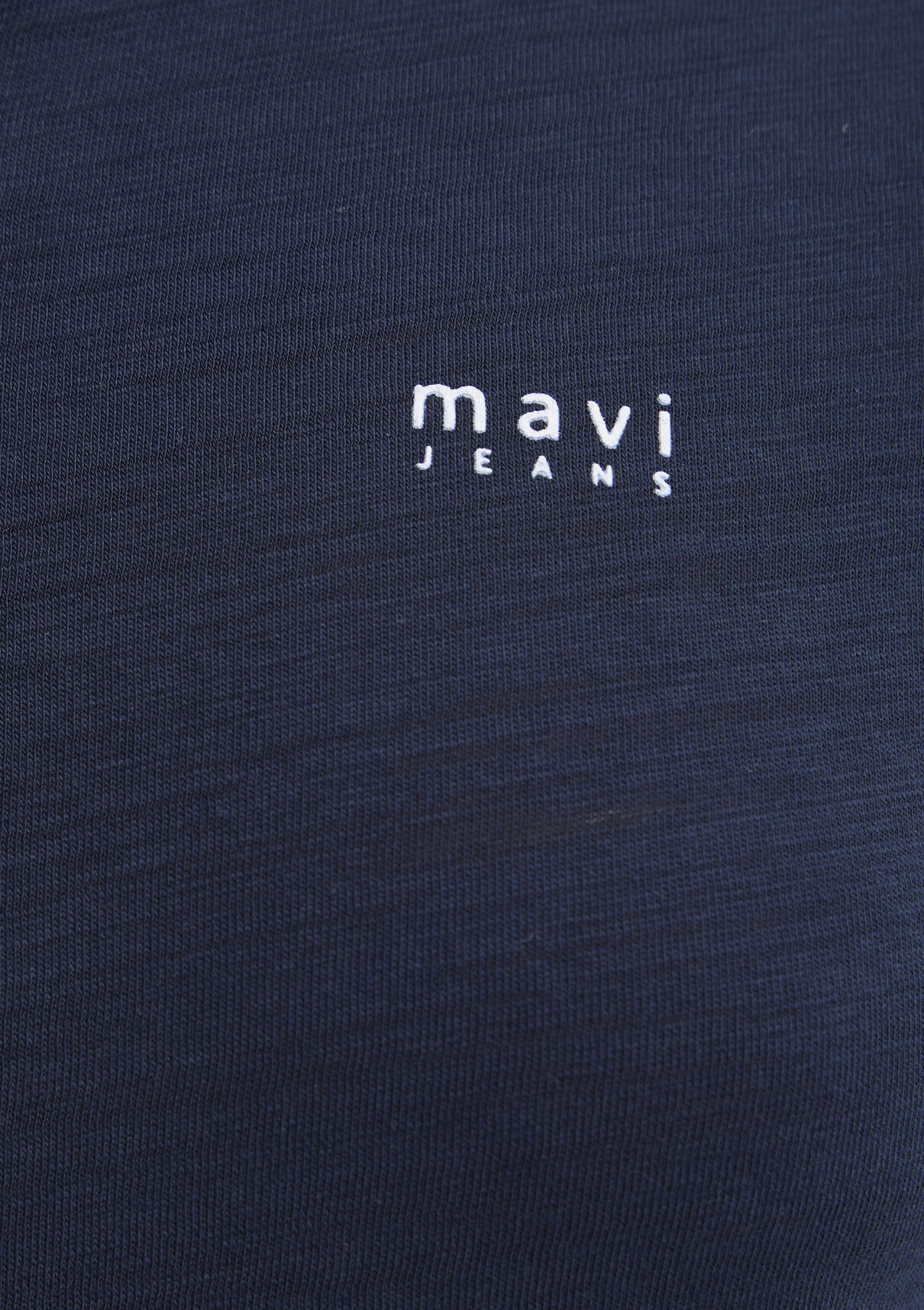 Mavi Yarı Düğmeli Mavi Jeans Lacivert Tişört görsel 7