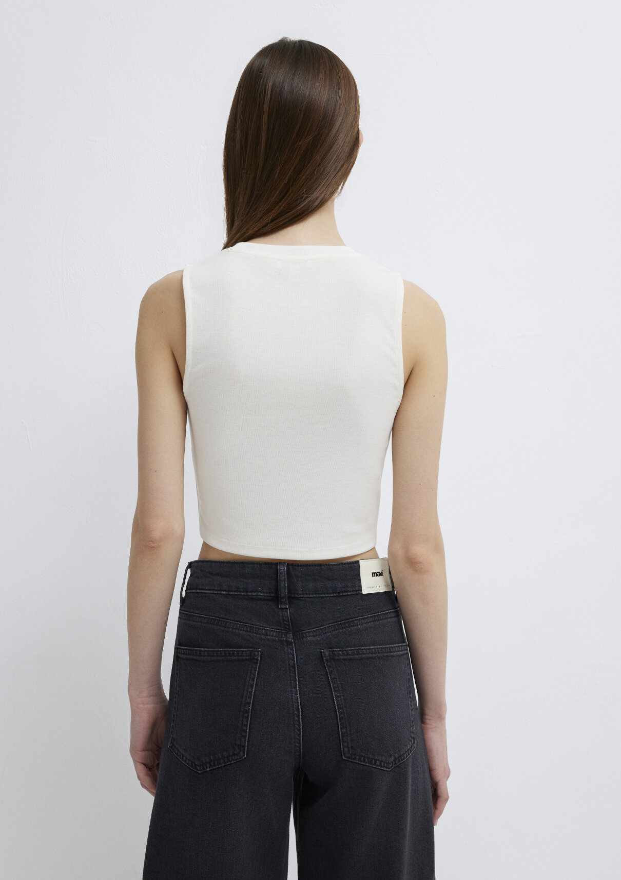 Mavi Ekru Crop Atlet görsel 6
