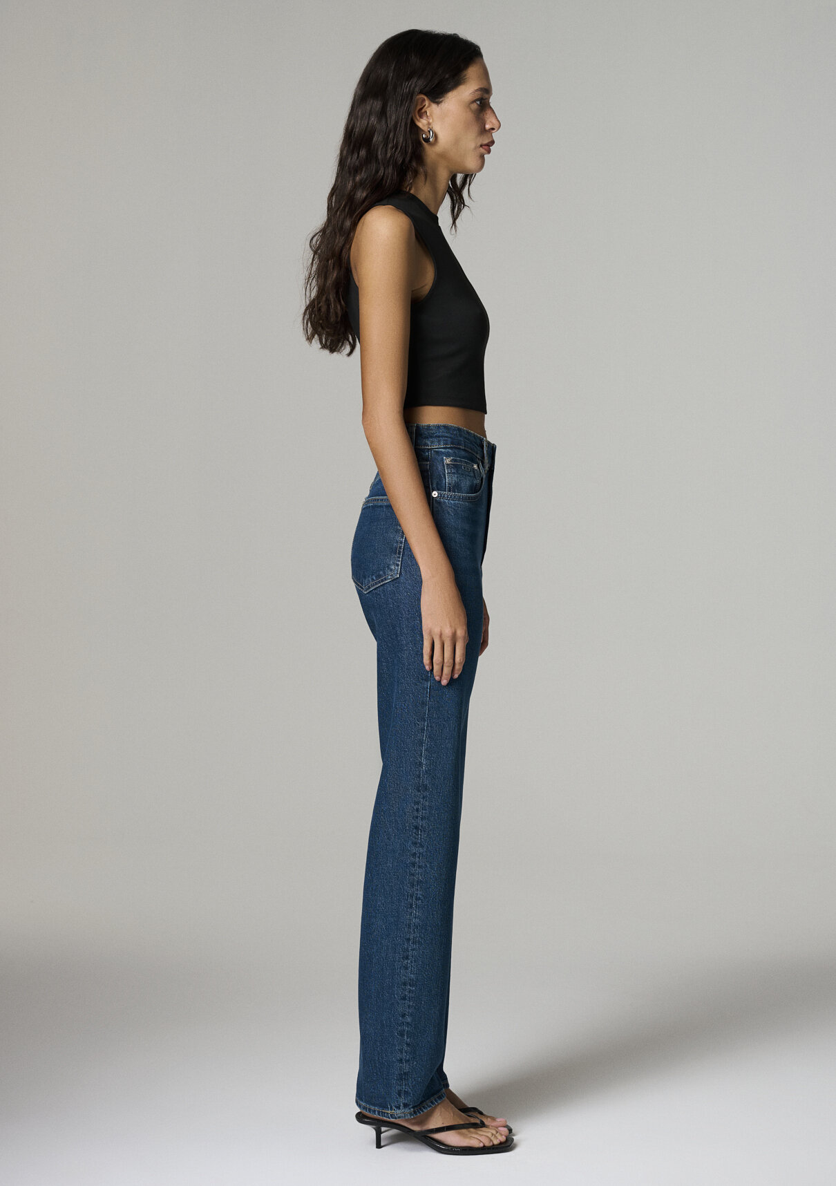 Mavi Siyah Crop Atlet görsel 5