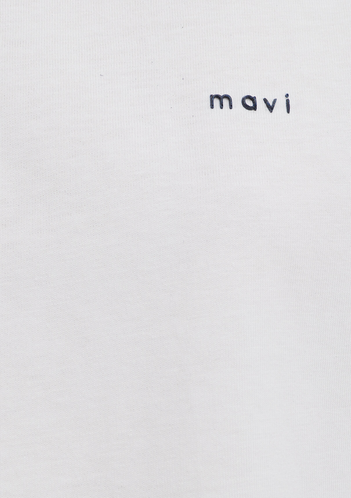 Mavi Logo Baskılı Ekru Tişört görsel 7