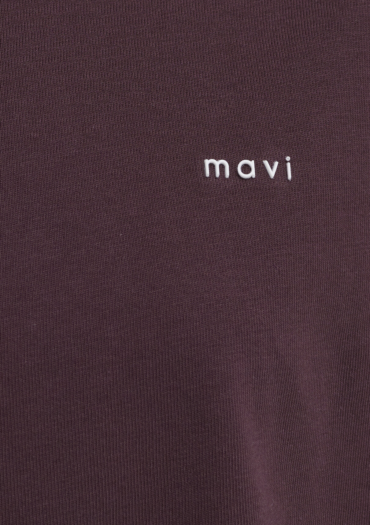 Mavi Logo Baskılı Bordo Tişört görsel 7