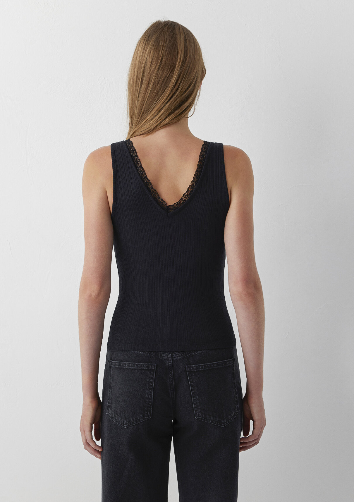 Mavi Modal (Tencel™) Karışımlı Siyah Atlet görsel 5