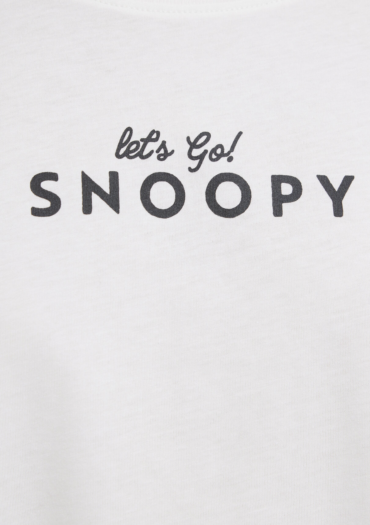 Mavi Snoopy Baskılı Ekru Tişört görsel 8