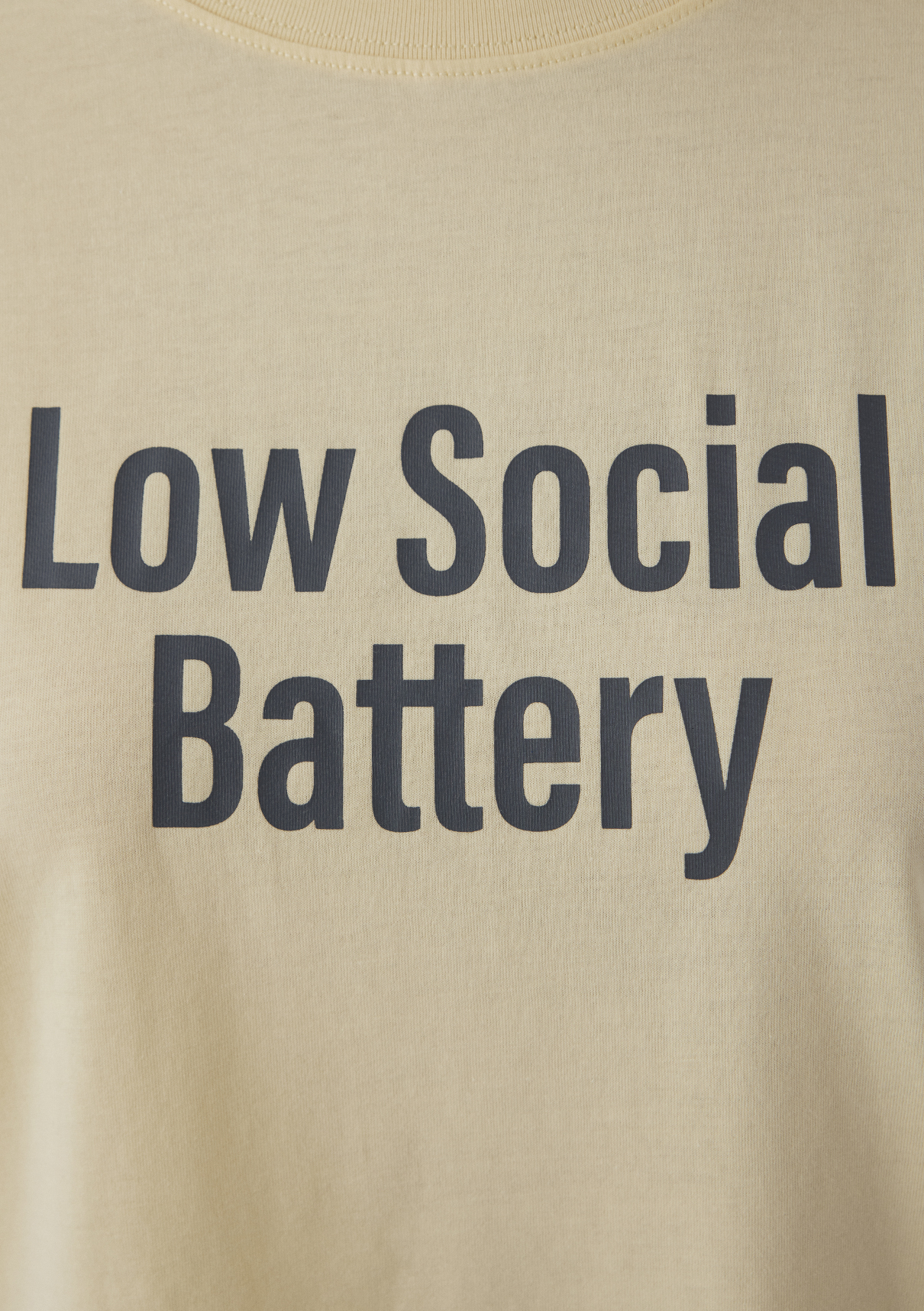 Mavi Low Social Battery Baskılı Tişört görsel 7