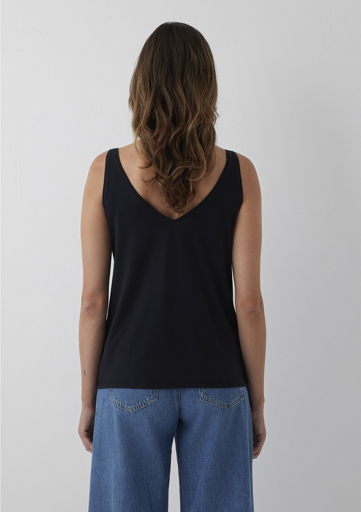 Mavi (Tencel™) Modal Karışımlı Dantelli Siyah Atlet görsel 5