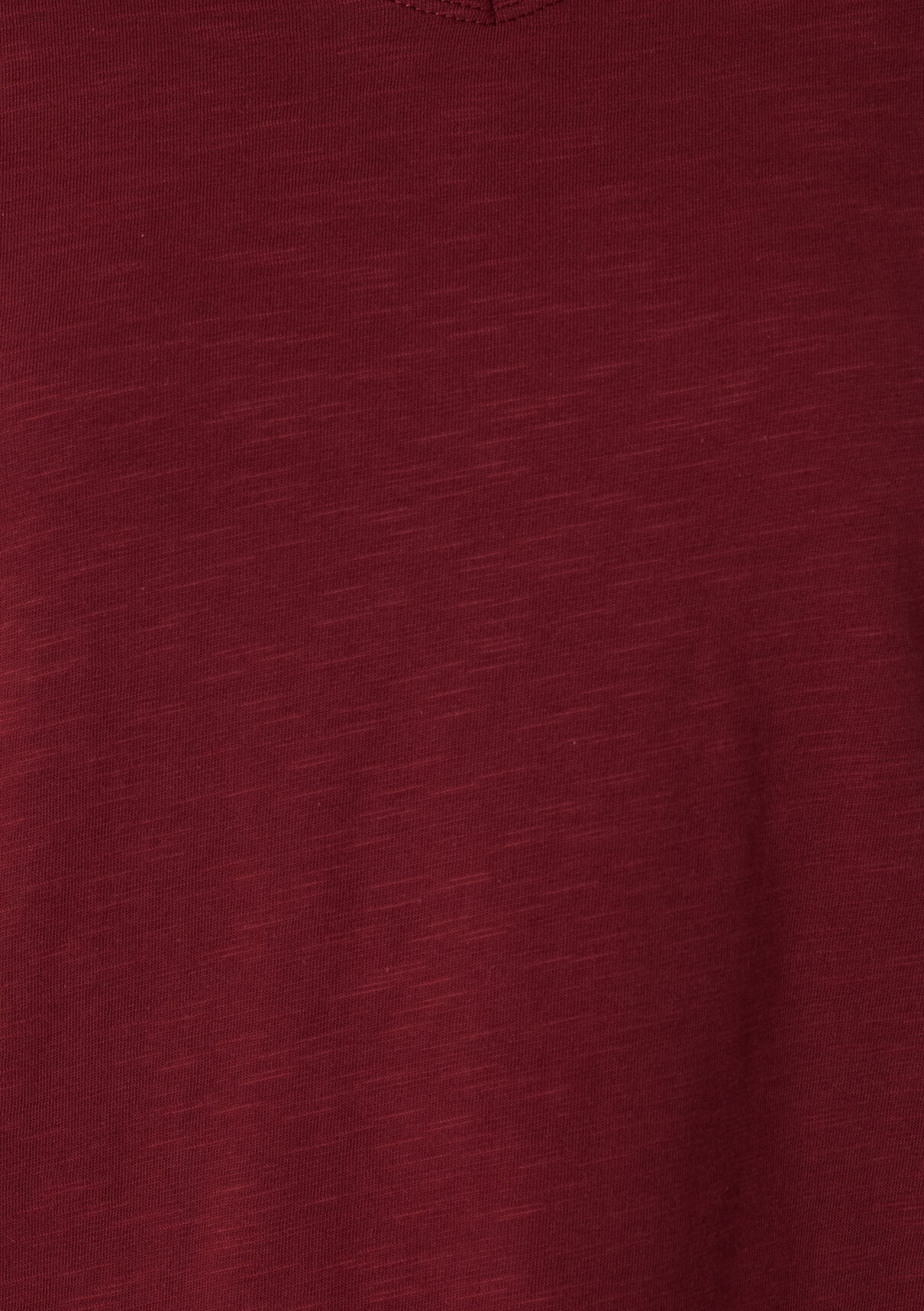 Mavi V Yaka Bordo Basic Tişört görsel 7