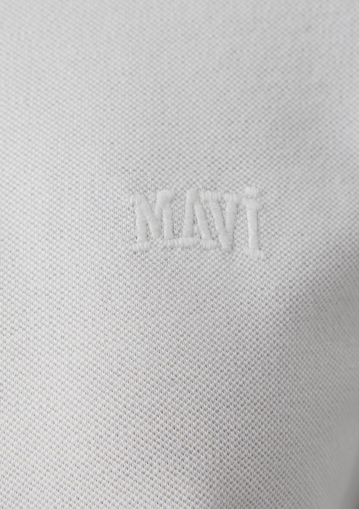 Mavi Logo Baskılı Ekru Polo Tişört görsel 7