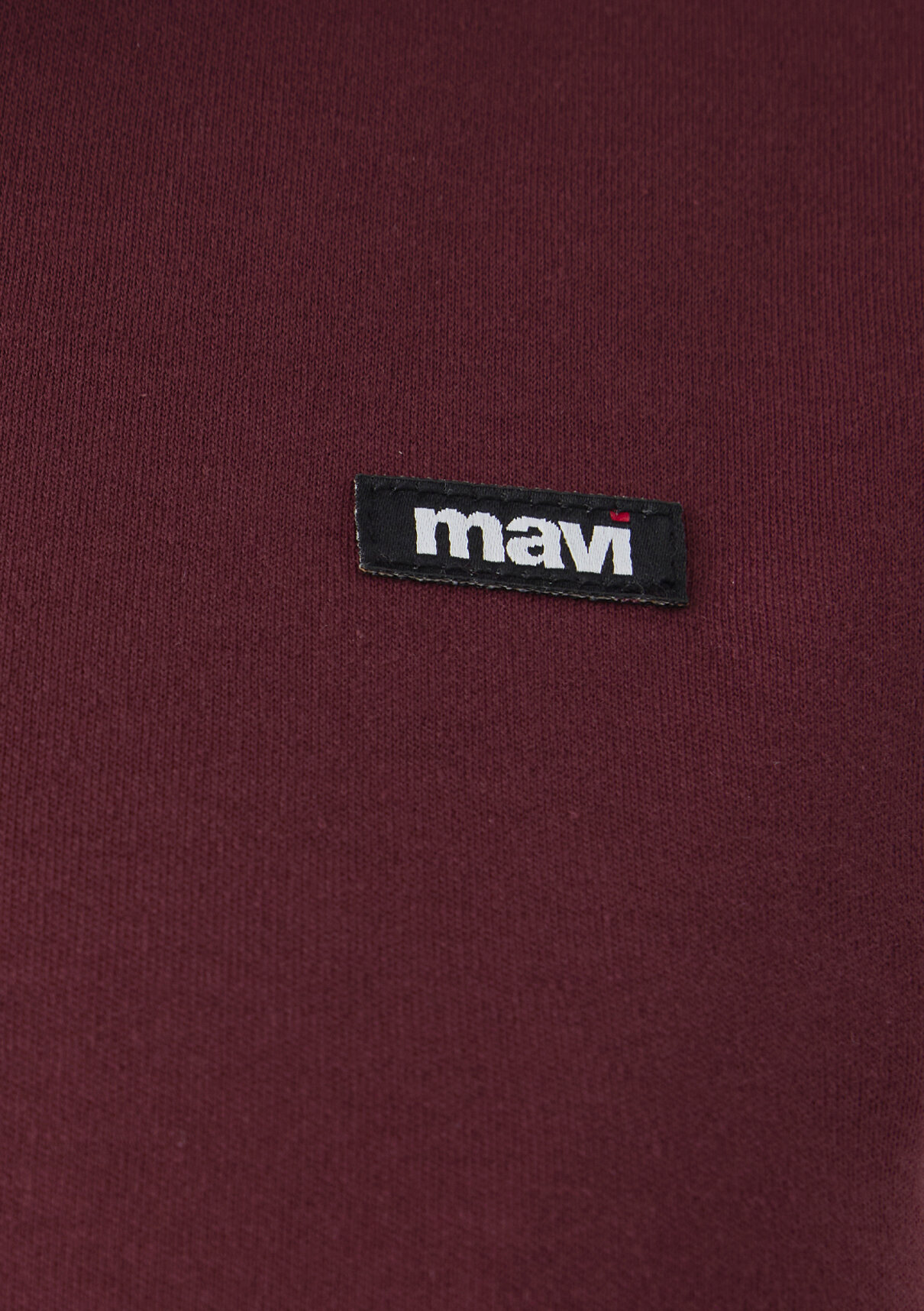 Mavi Logo Baskılı Bordo Tişört görsel 7