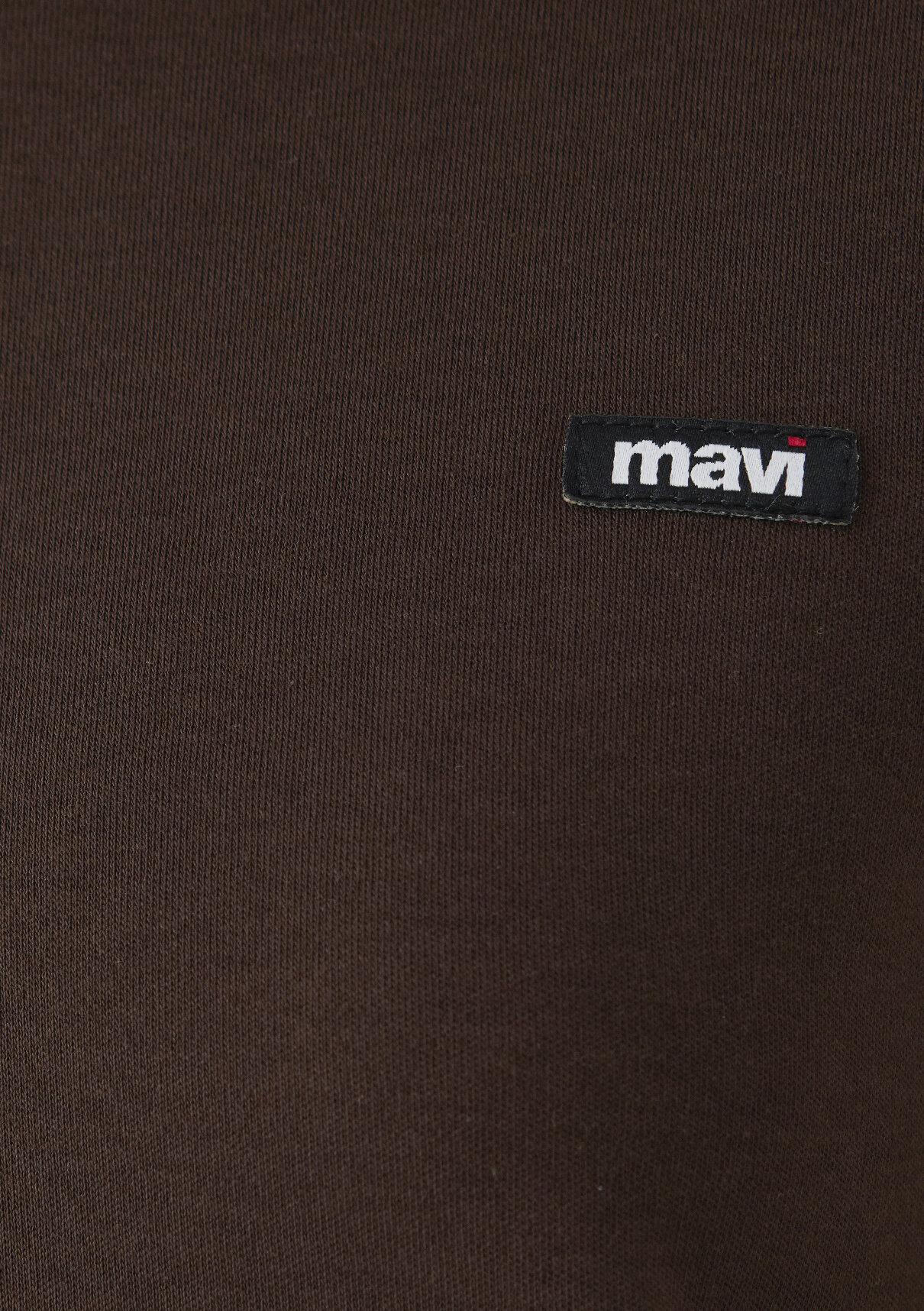 Mavi Logo Baskılı Kahverengi Tişört görsel 7