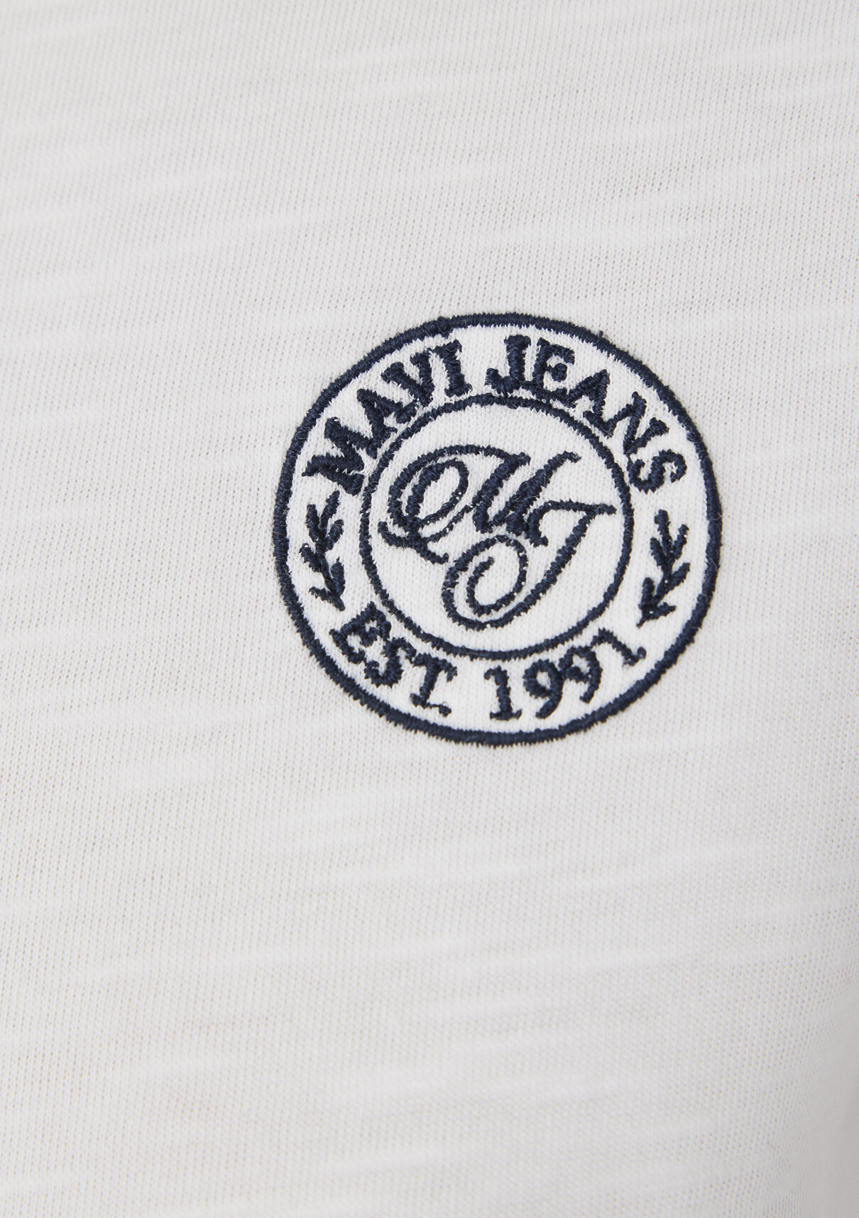 Mavi Logo Baskılı Ekru Tişört görsel 8