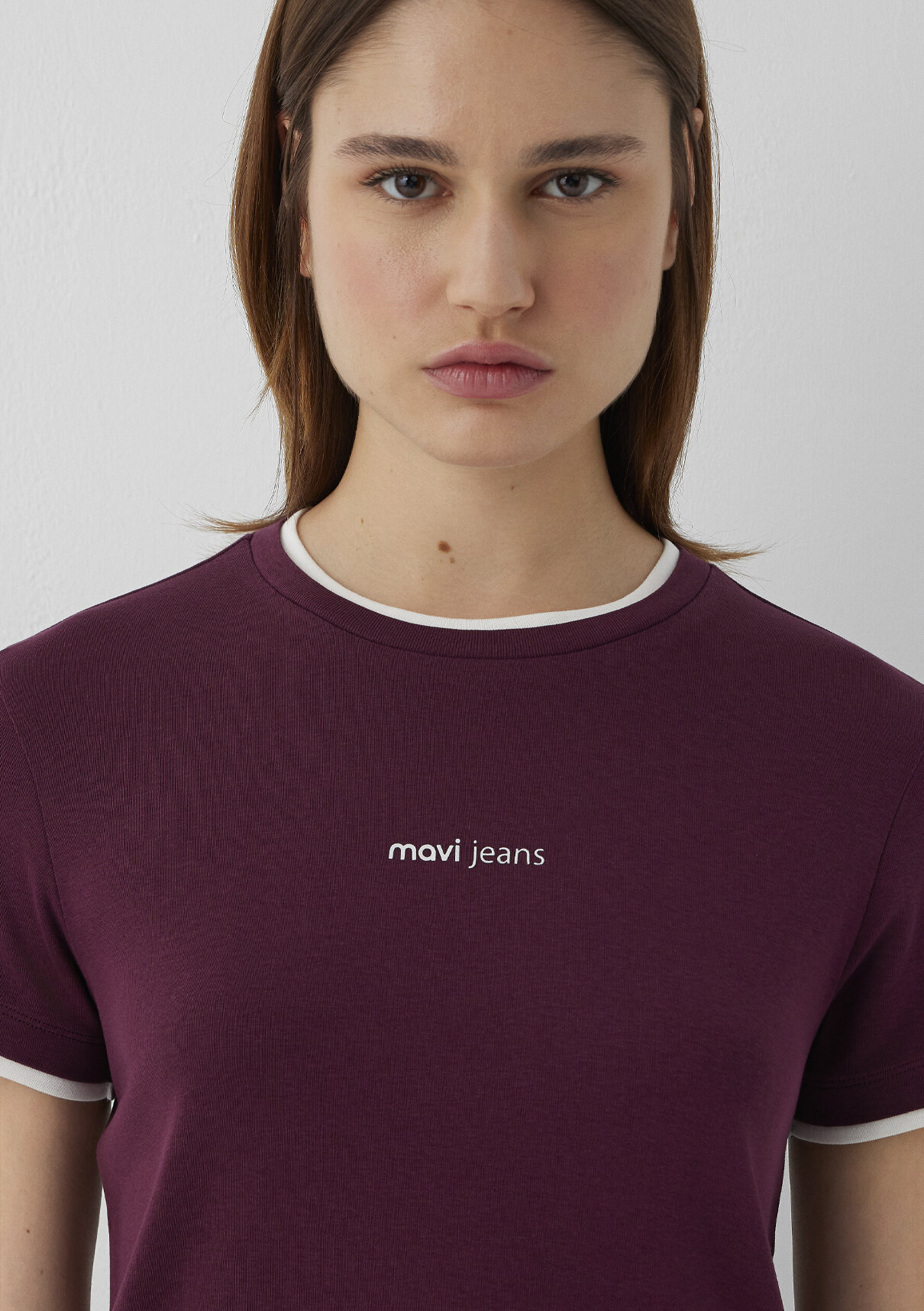 Mavi Jeans Baskılı Bordo Tişört görsel 6