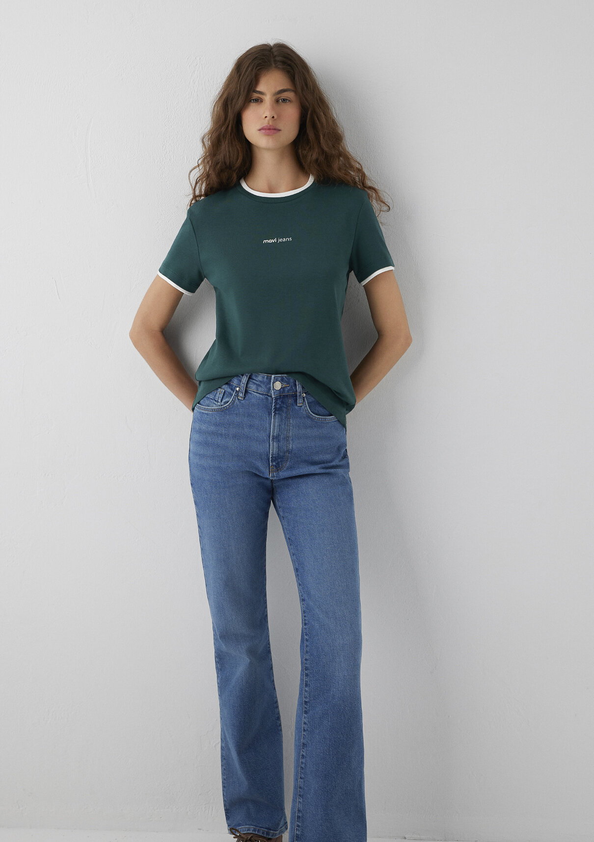 Mavi Jeans Baskılı Yeşil Tişört