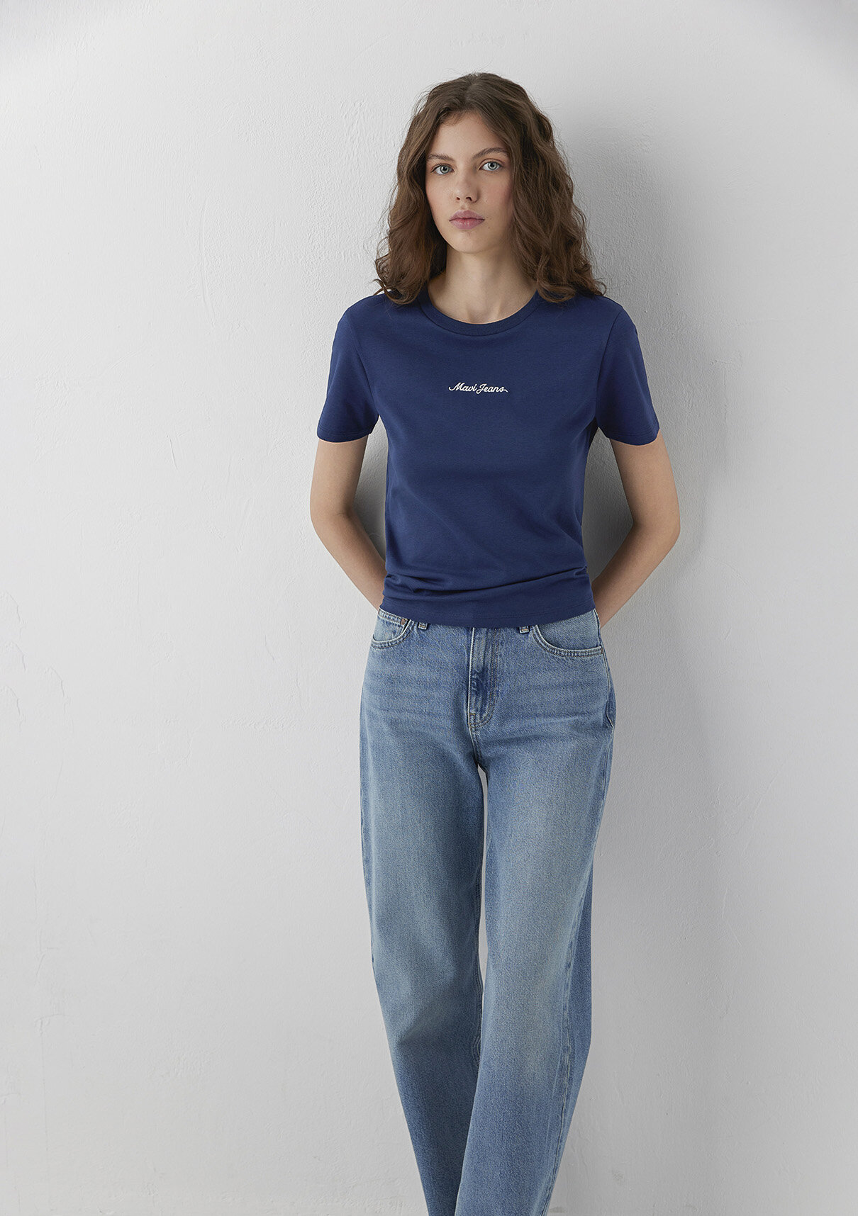 Mavi Jeans Nakışlı Lacivert Tişört görsel 2