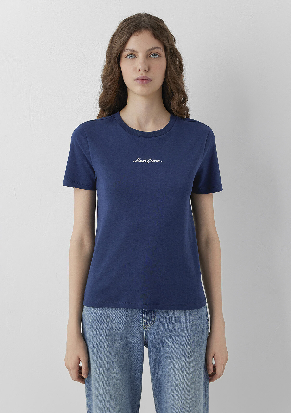 Mavi Jeans Nakışlı Lacivert Tişört görsel 3