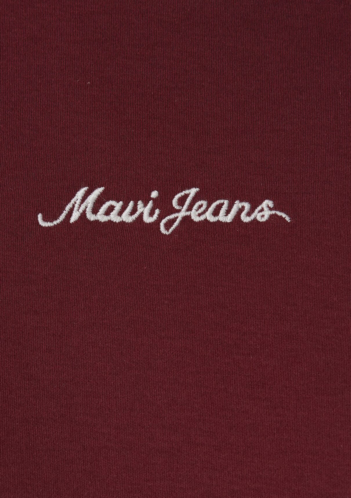 Mavi Logo Baskılı Kırmızı Tişört görsel 7