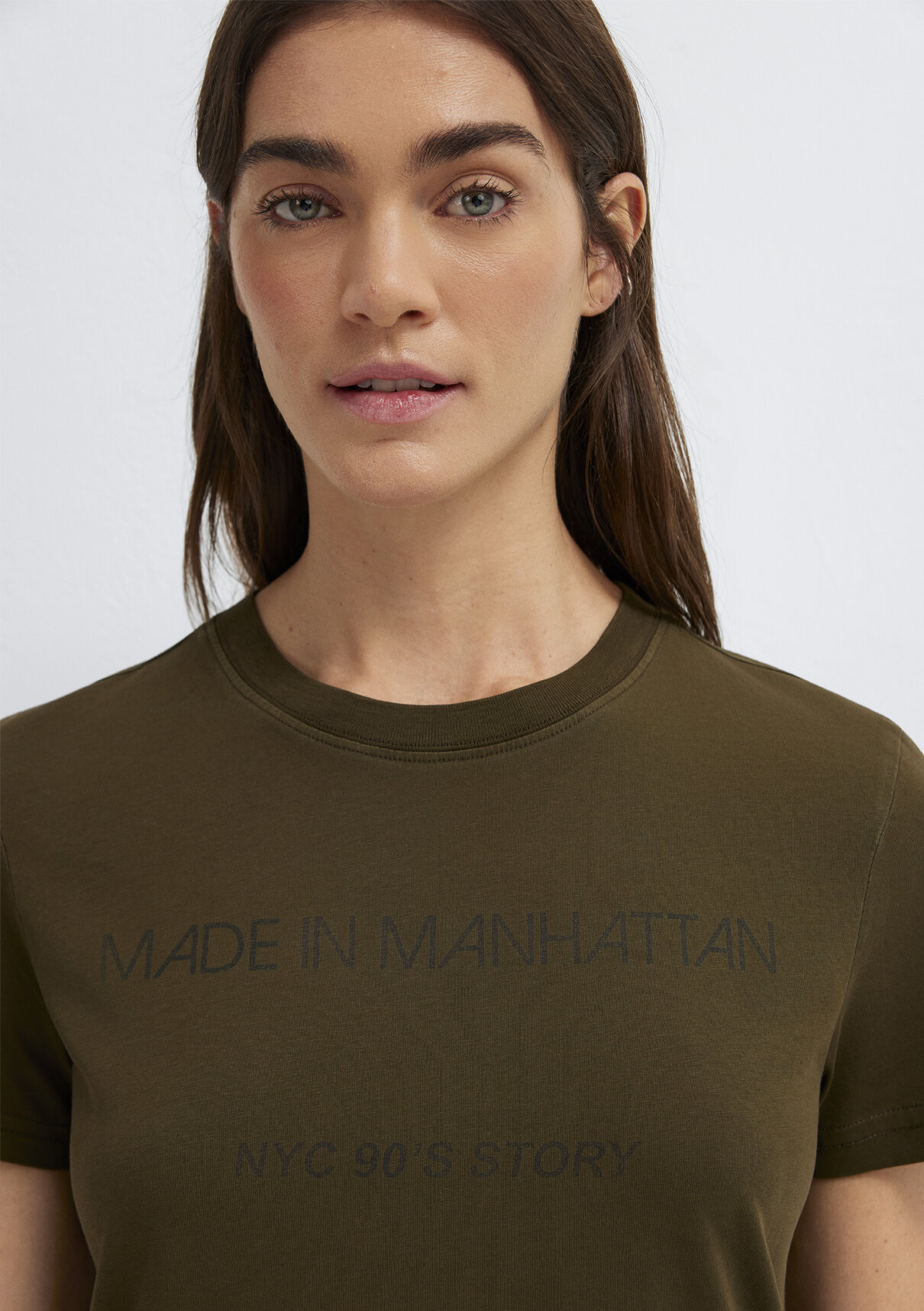 Mavi Manhattan Baskılı Yeşil Tişört görsel 7