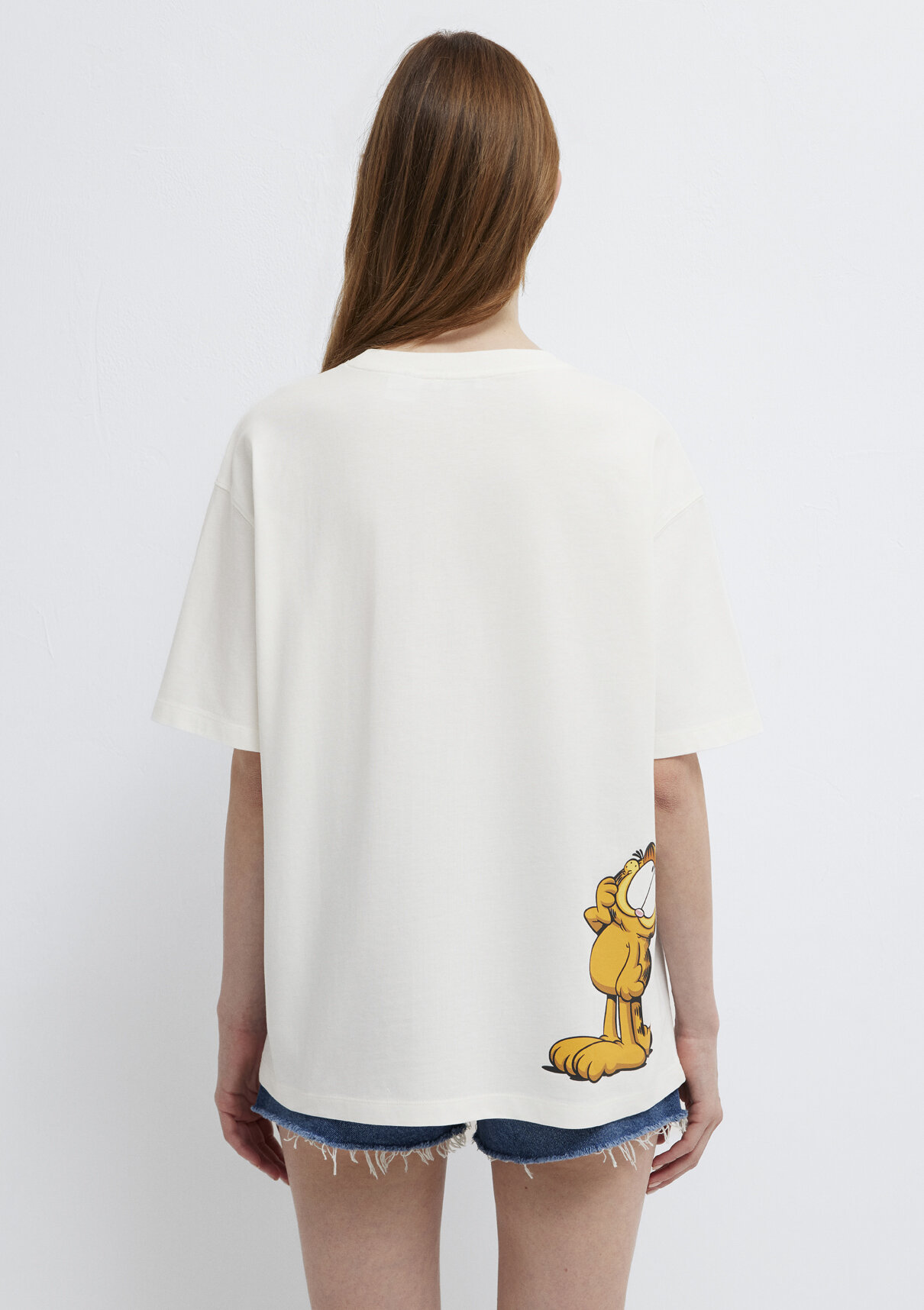 Mavi Garfield Basklı Ekru Tişört görsel 6