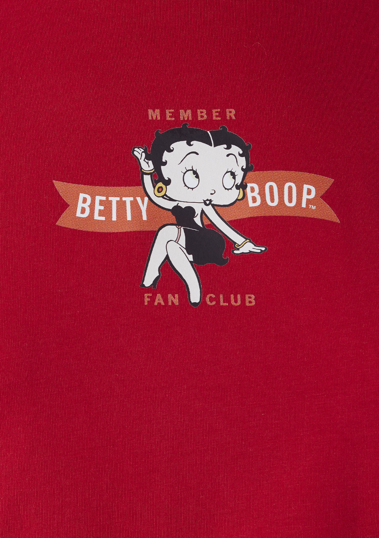 Mavi Betty Boop Baskılı Kırmızı Tişört görsel 7
