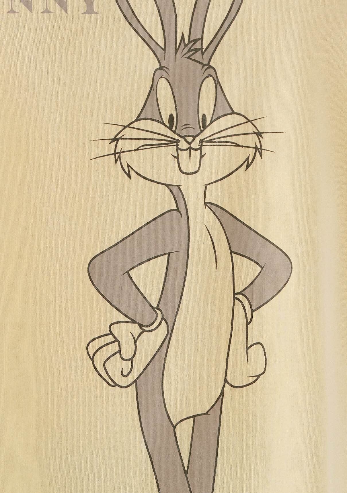 Mavi Bugs Bunny Baskılı Sarı Tişört görsel 6