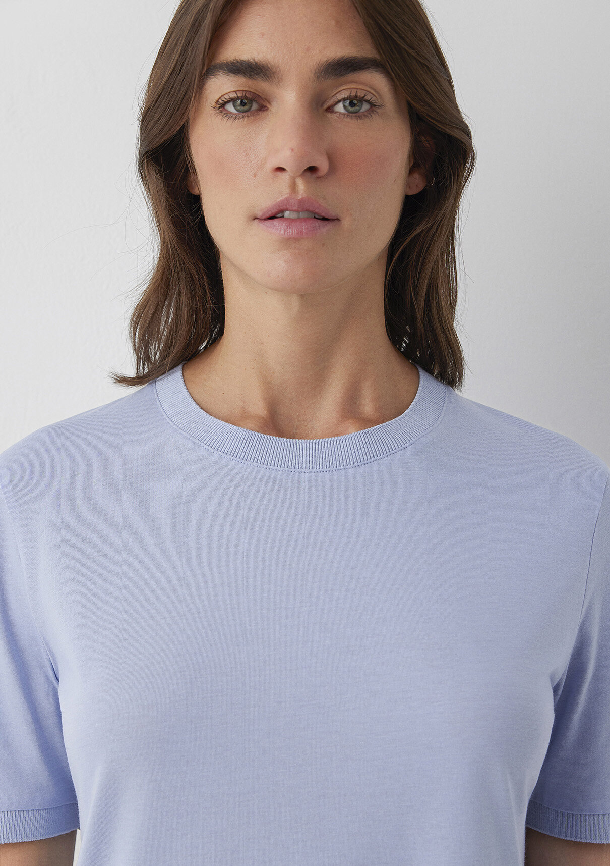 Mavi (Tencel™) Lyocell Karışımlı Mavi Basic Tişört görsel 6
