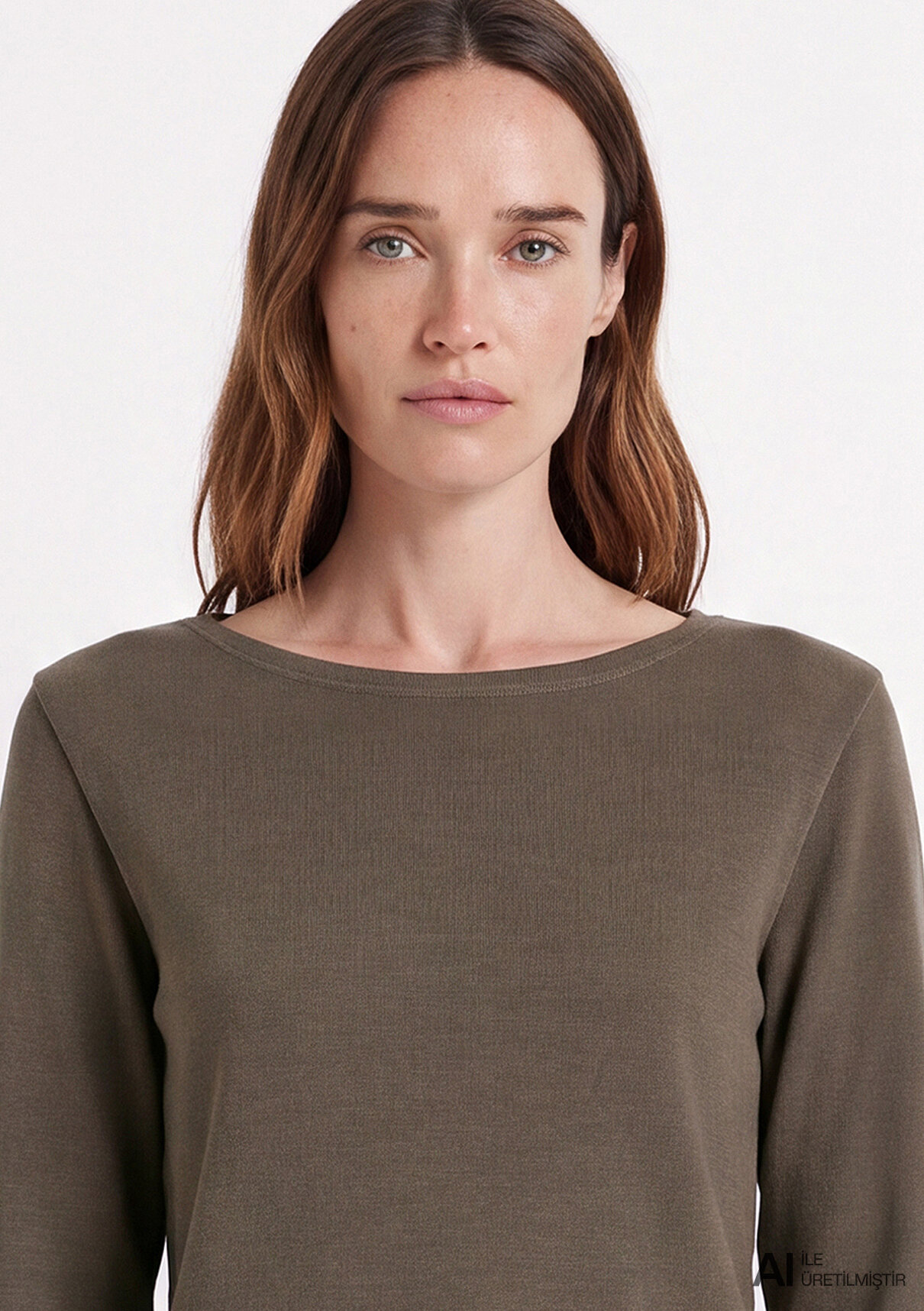 Mavi (Tencel™) Modal Karışımlı Kahverengi Tişört görsel 8