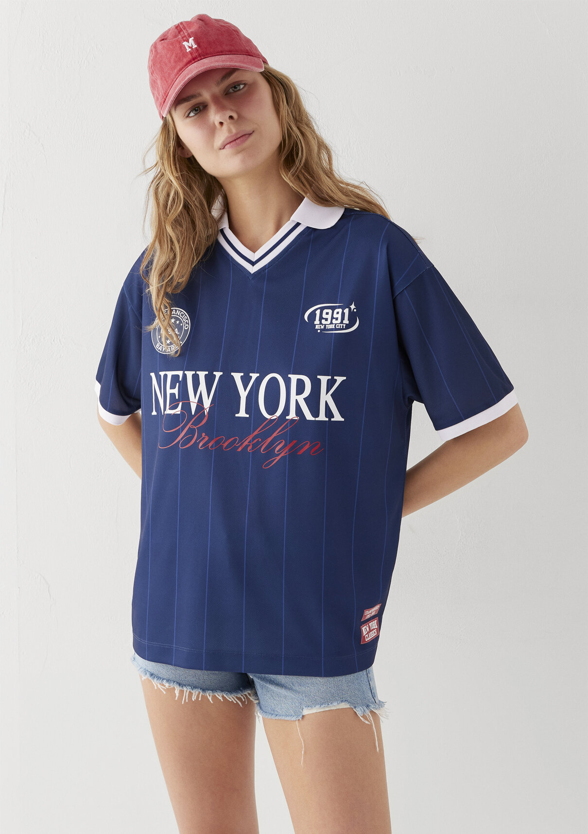 Mavi New York Baskılı Lacivert Forma görsel 2