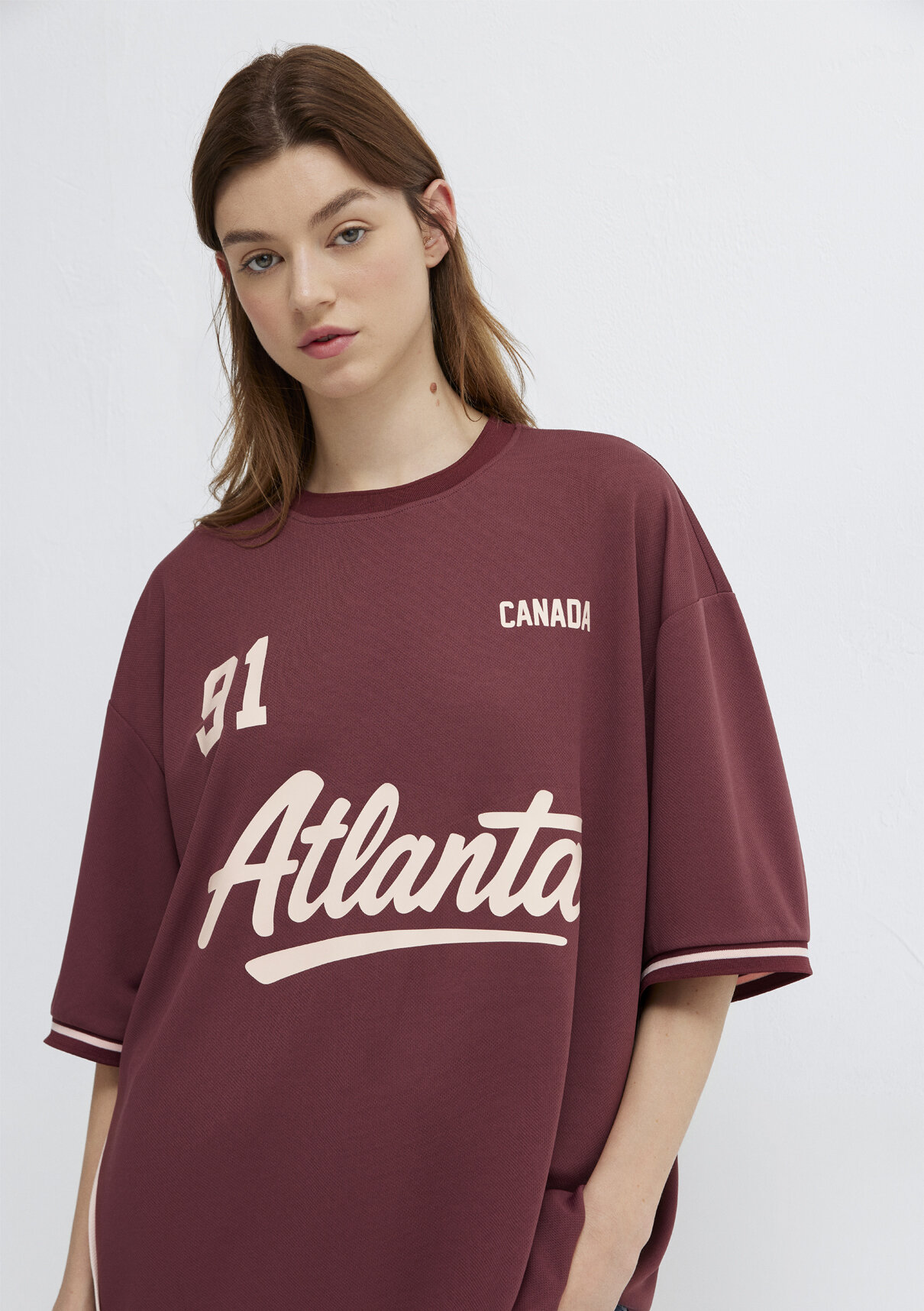 Mavi Atlanta Baskılı Bordo Forma görsel 3
