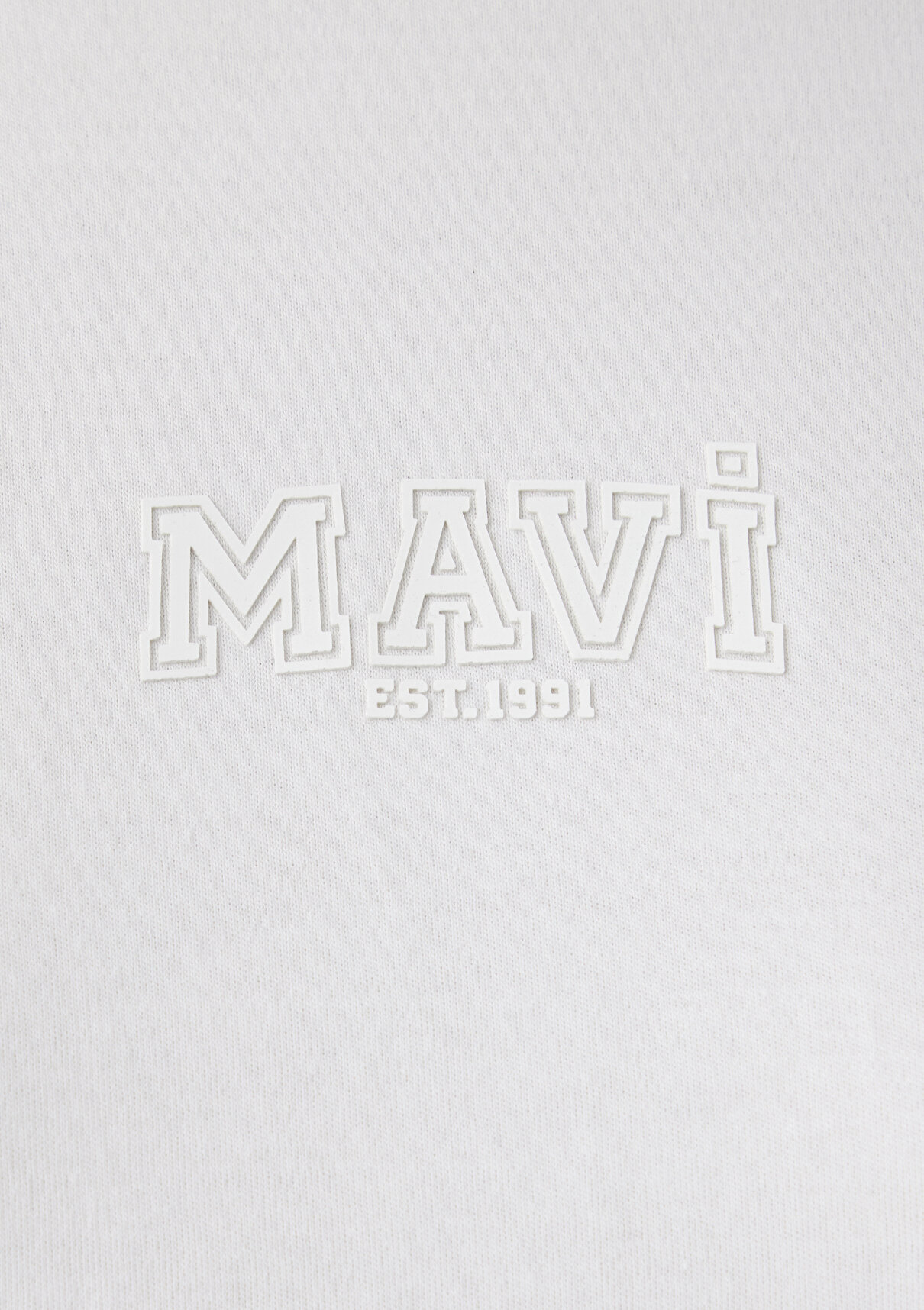 Mavi Logo Baskılı Ekru Tişört görsel 7