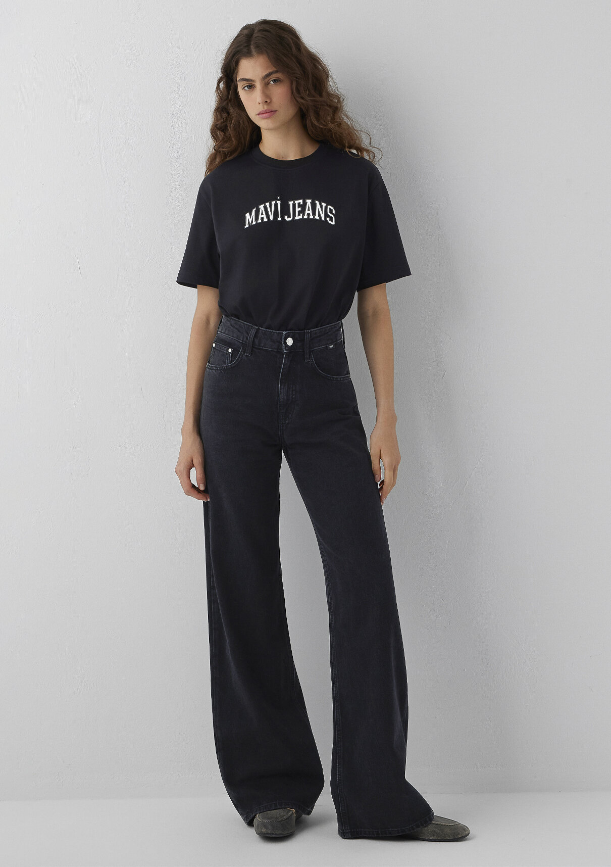 Mavi Jeans Baskılı Siyah Tişört görsel 2