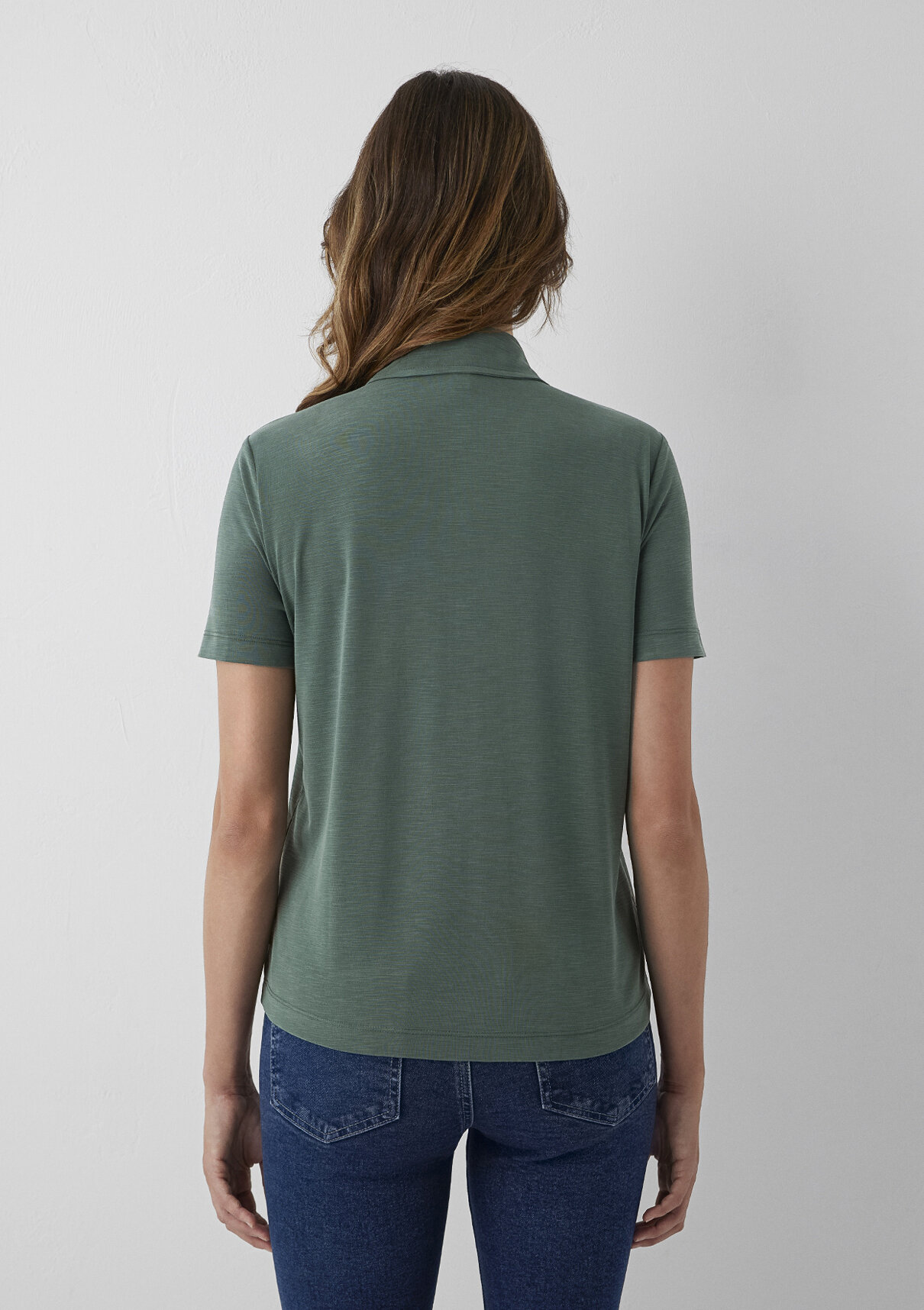 Mavi (Tencel™) Modal Karışımlı Yeşil Örme Gömlek görsel 5