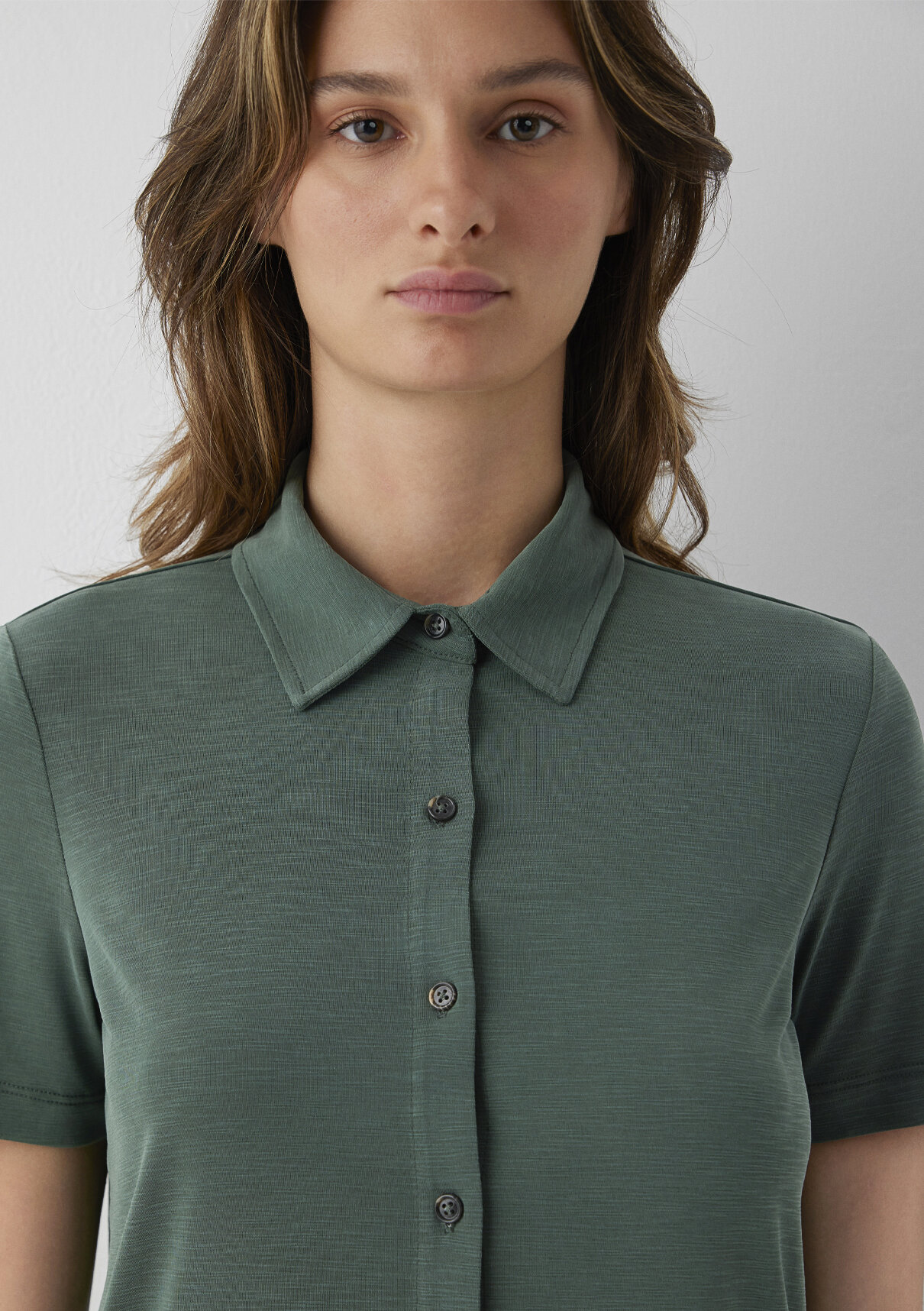 Mavi (Tencel™) Modal Karışımlı Yeşil Örme Gömlek görsel 6
