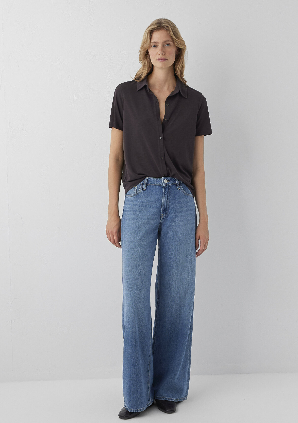 Mavi (Tencel™) Modal Karışımlı Kahverengi Örme Gömlek