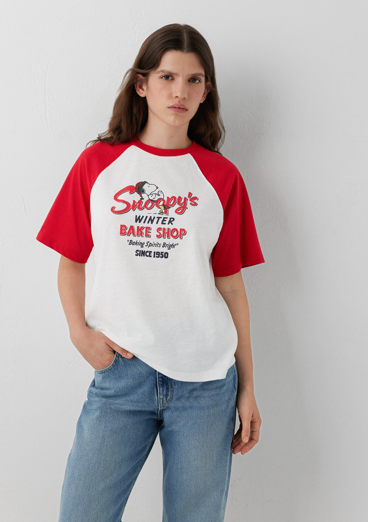Mavi Snoopy Baskılı Tişört
