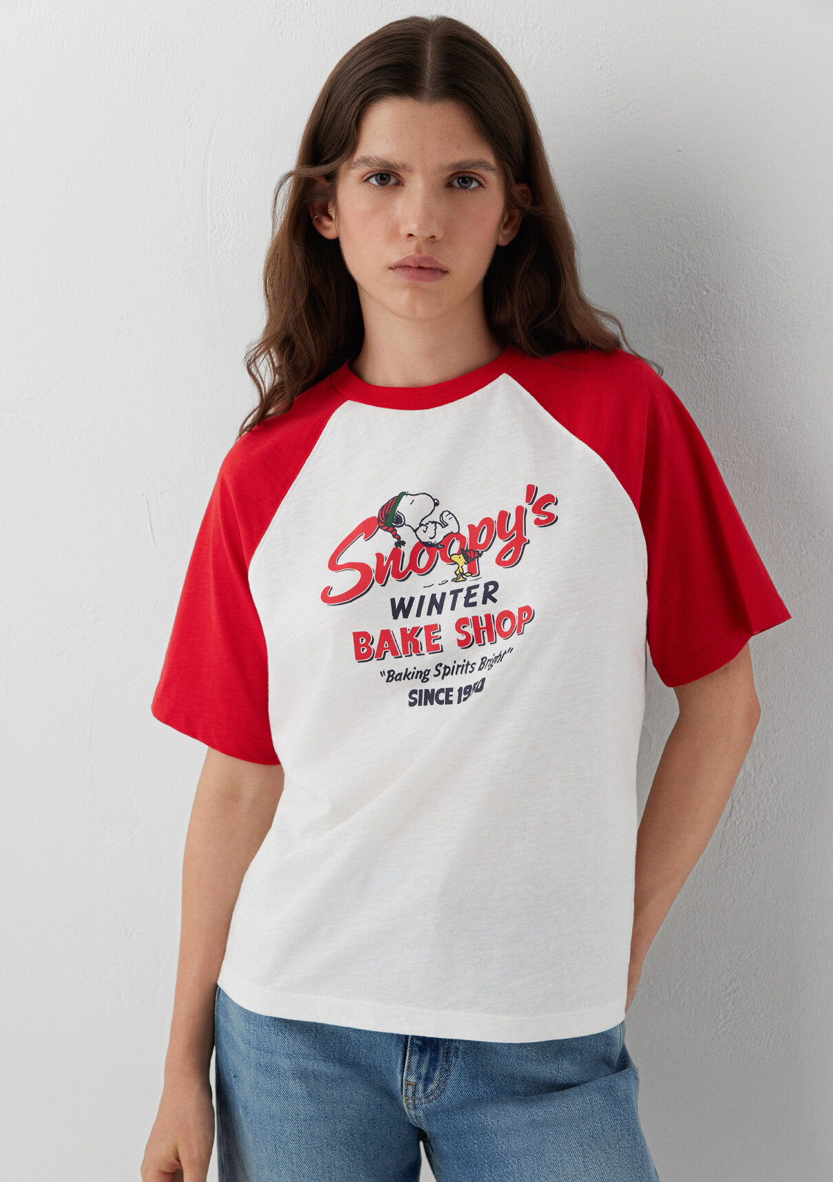 Mavi Snoopy Baskılı Tişört görsel 2