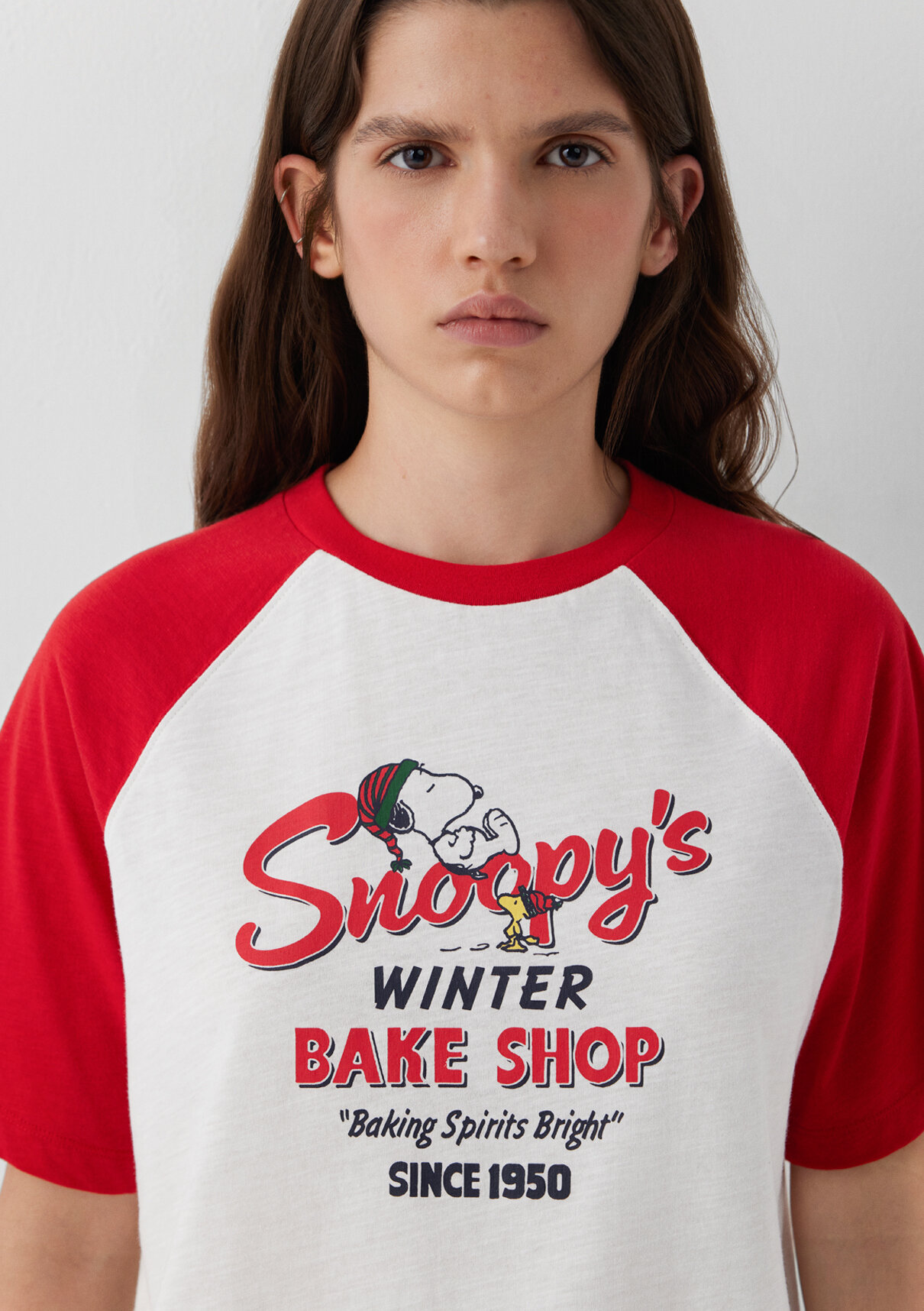 Mavi Snoopy Baskılı Tişört görsel 6