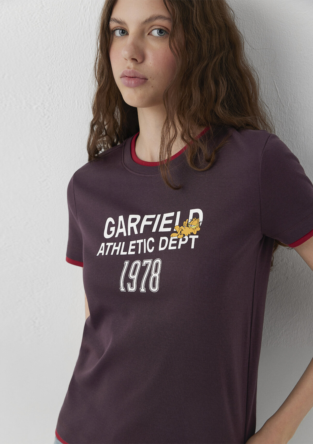 Mavi Garfield Baskılı Tişört görsel 2