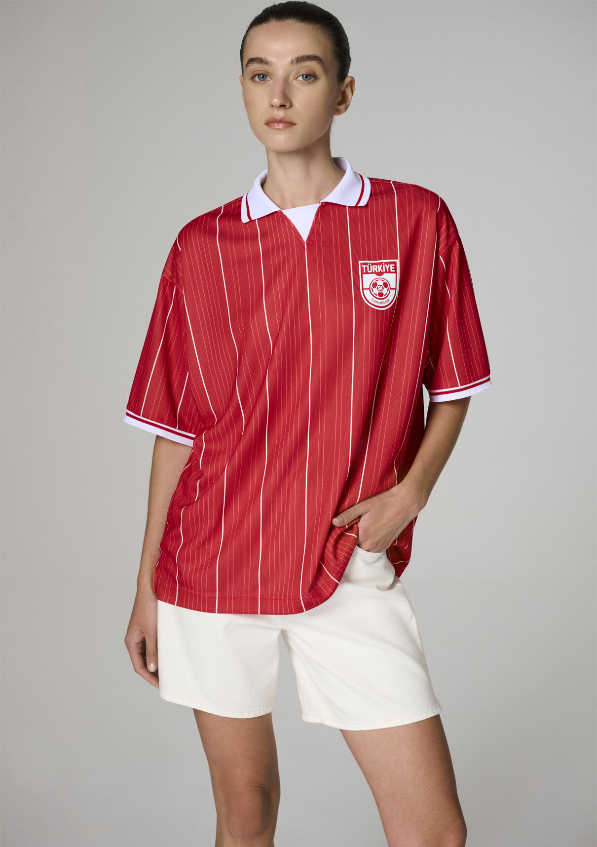Mavi Team Mavi Futbol Koleksiyonu Türkiye Baskılı Kırmızı Forma Tişört