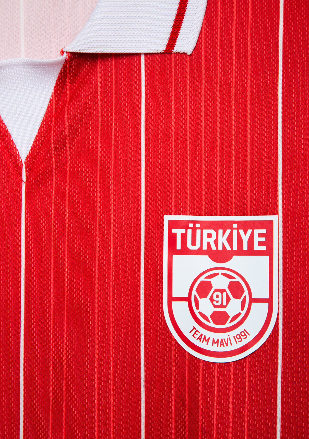 Mavi Team Mavi Futbol Koleksiyonu Türkiye Baskılı Kırmızı Forma Tişört görsel 8