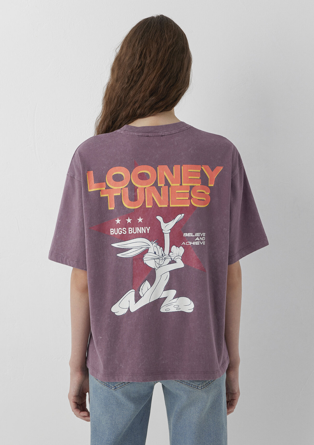 Mavi Bugs Bunny Baskılı Tişört görsel 7