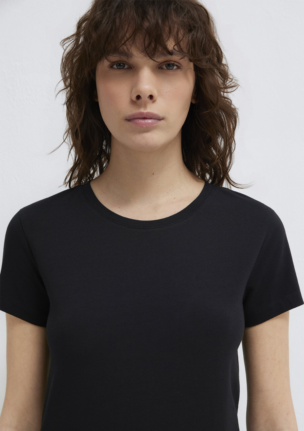 Mavi Stretch Siyah Basic Tişört görsel 6