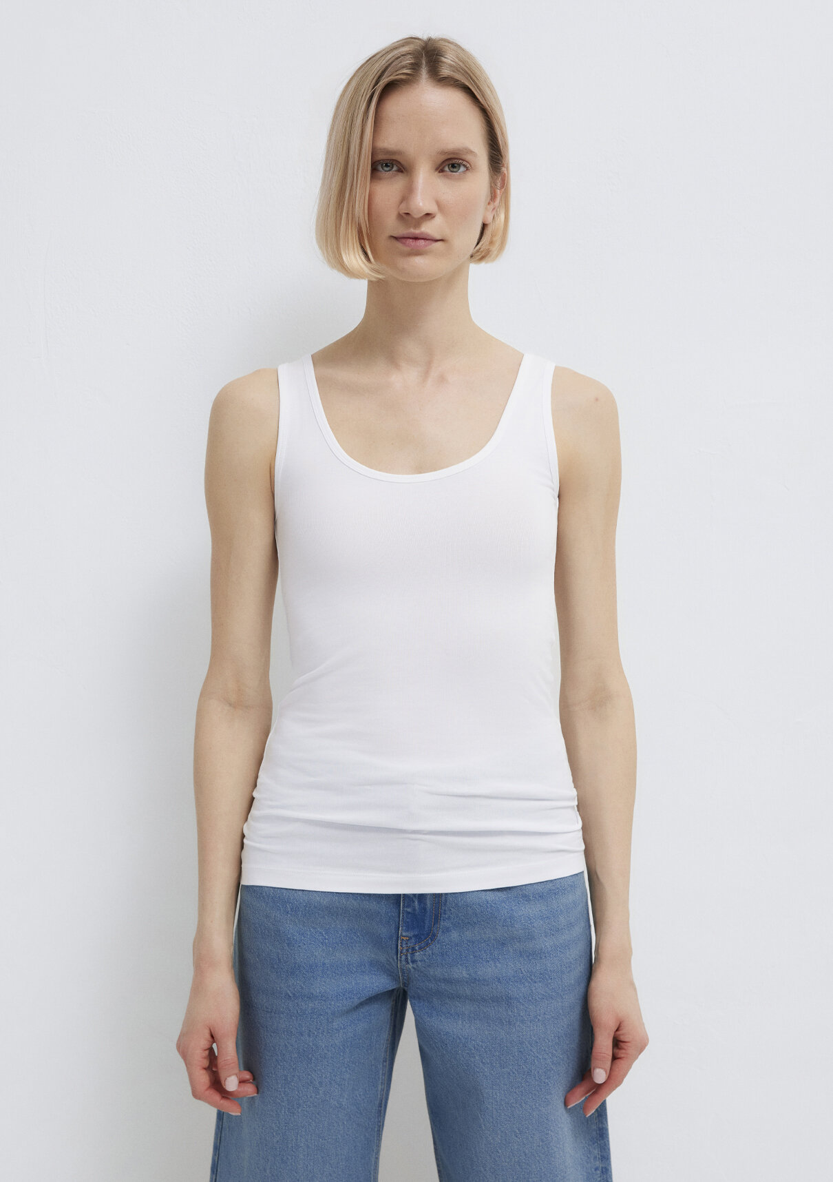 Mavi Beyaz Basic Stretch Atlet görsel 3