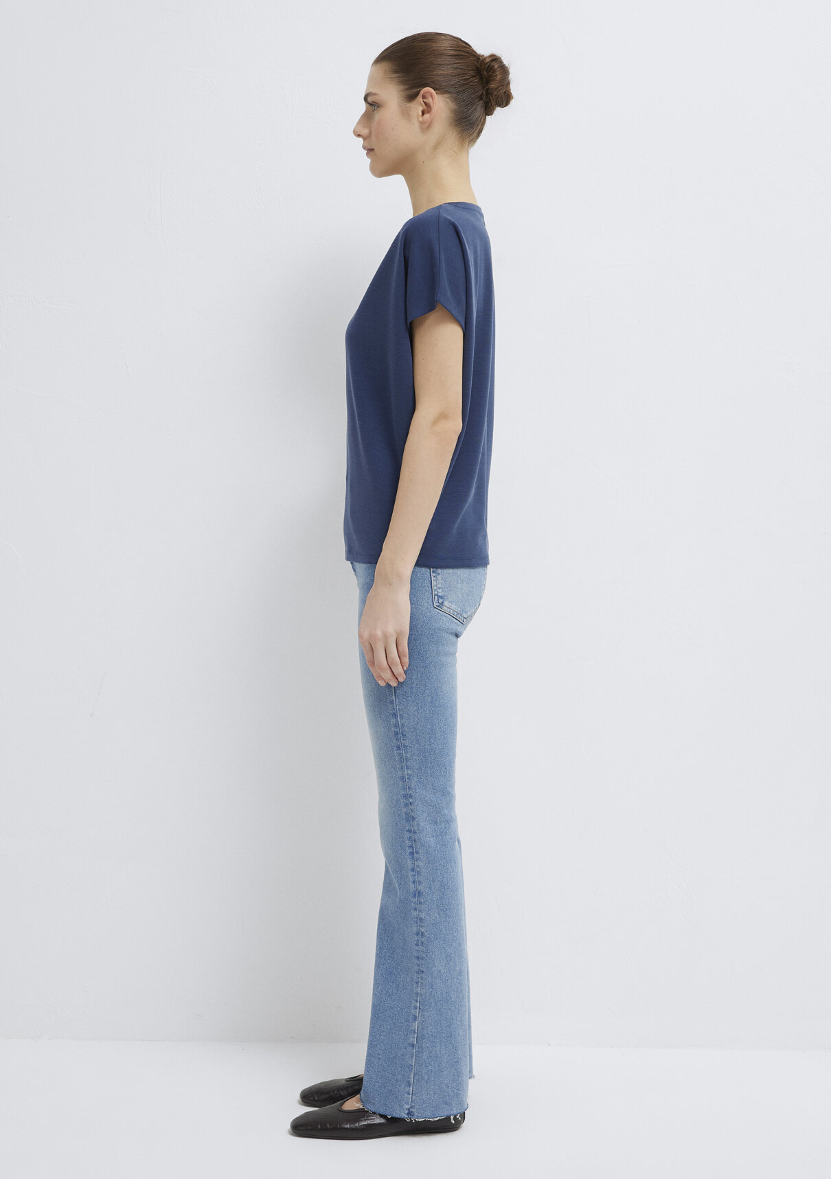 Mavi Soft-Premium Lacivert (TENCEL™) Liyosel Karışımlı Basic Tişört görsel 4