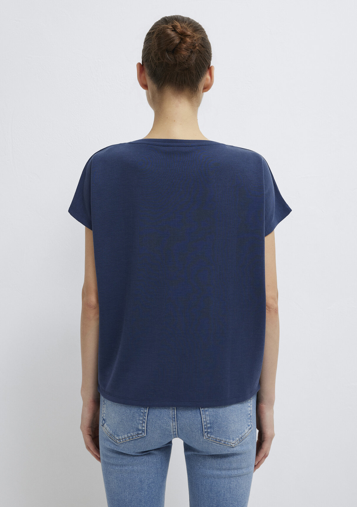 Mavi Soft-Premium Lacivert (TENCEL™) Liyosel Karışımlı Basic Tişört görsel 5