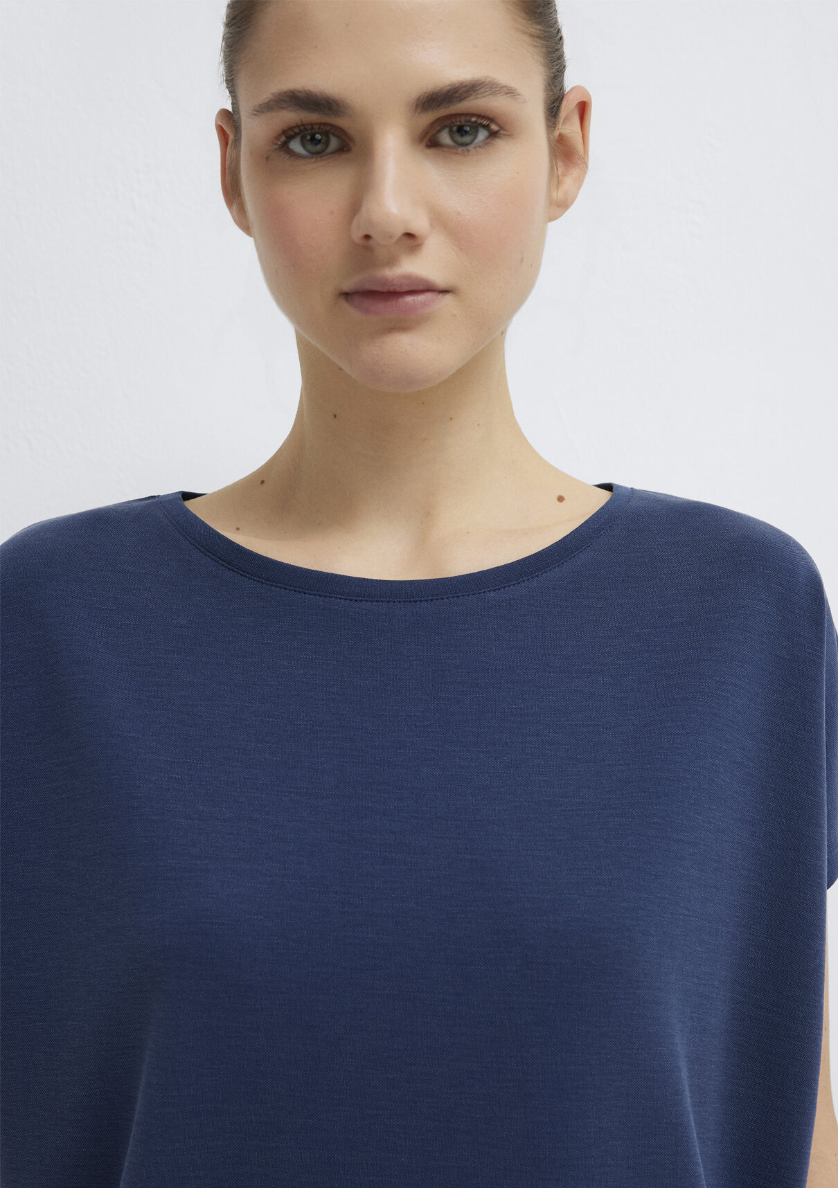 Mavi Soft-Premium Lacivert (TENCEL™) Liyosel Karışımlı Basic Tişört görsel 6