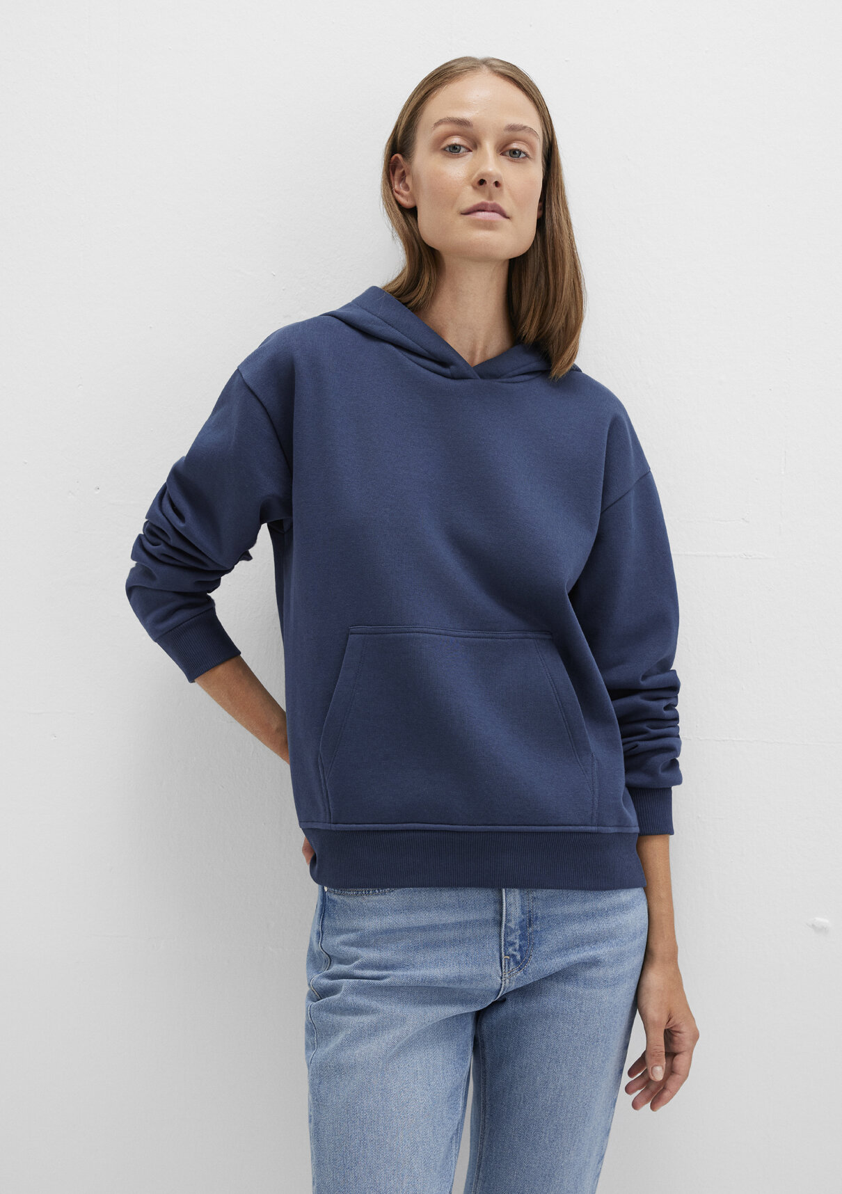 Mavi Kapüşonlu Lacivert Basic Sweatshirt