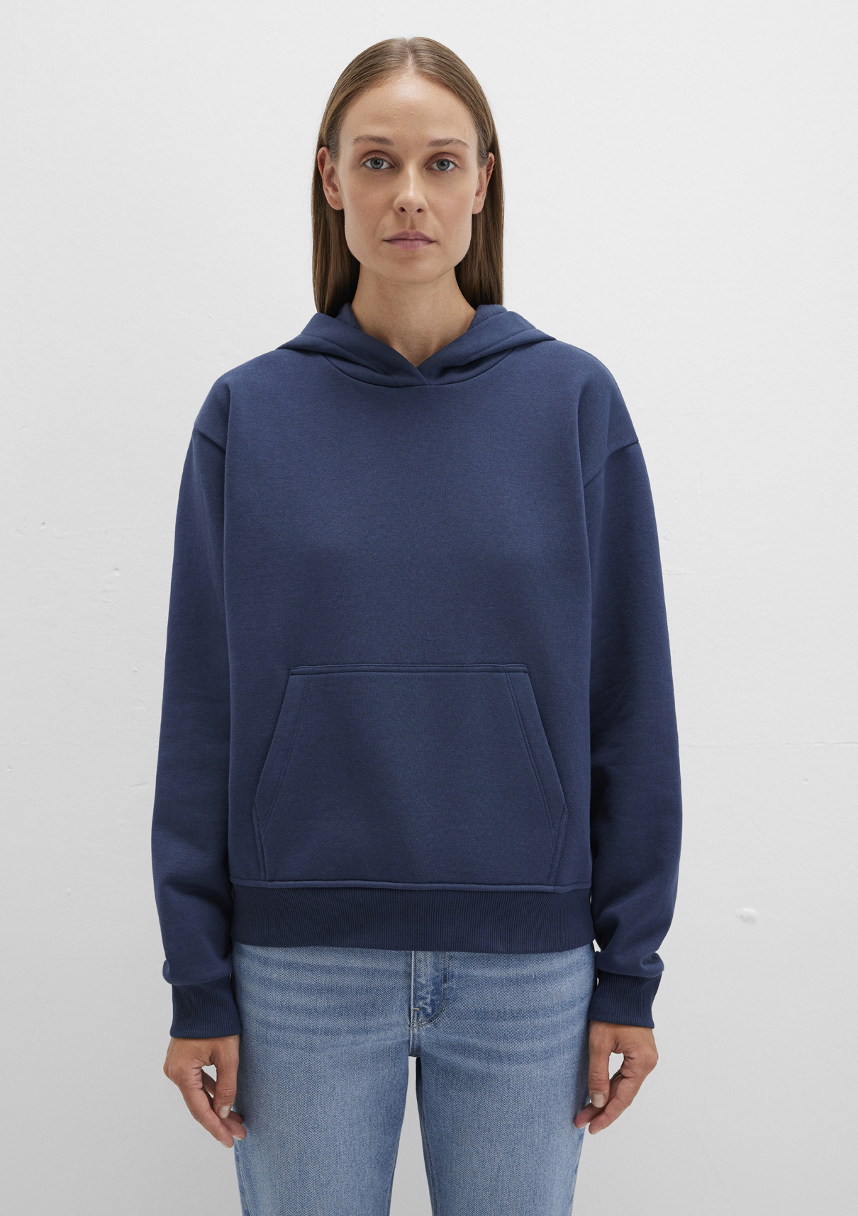 Mavi Kapüşonlu Lacivert Basic Sweatshirt görsel 4