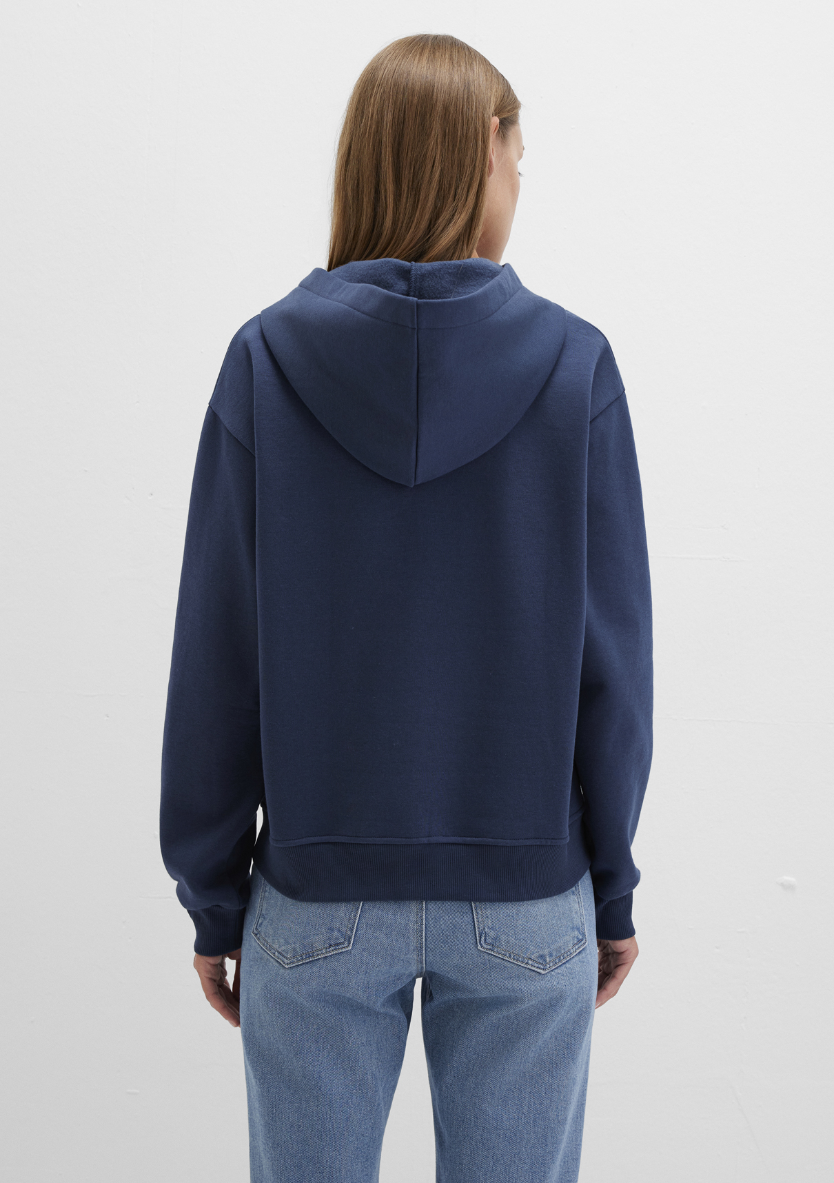 Mavi Kapüşonlu Lacivert Basic Sweatshirt görsel 5